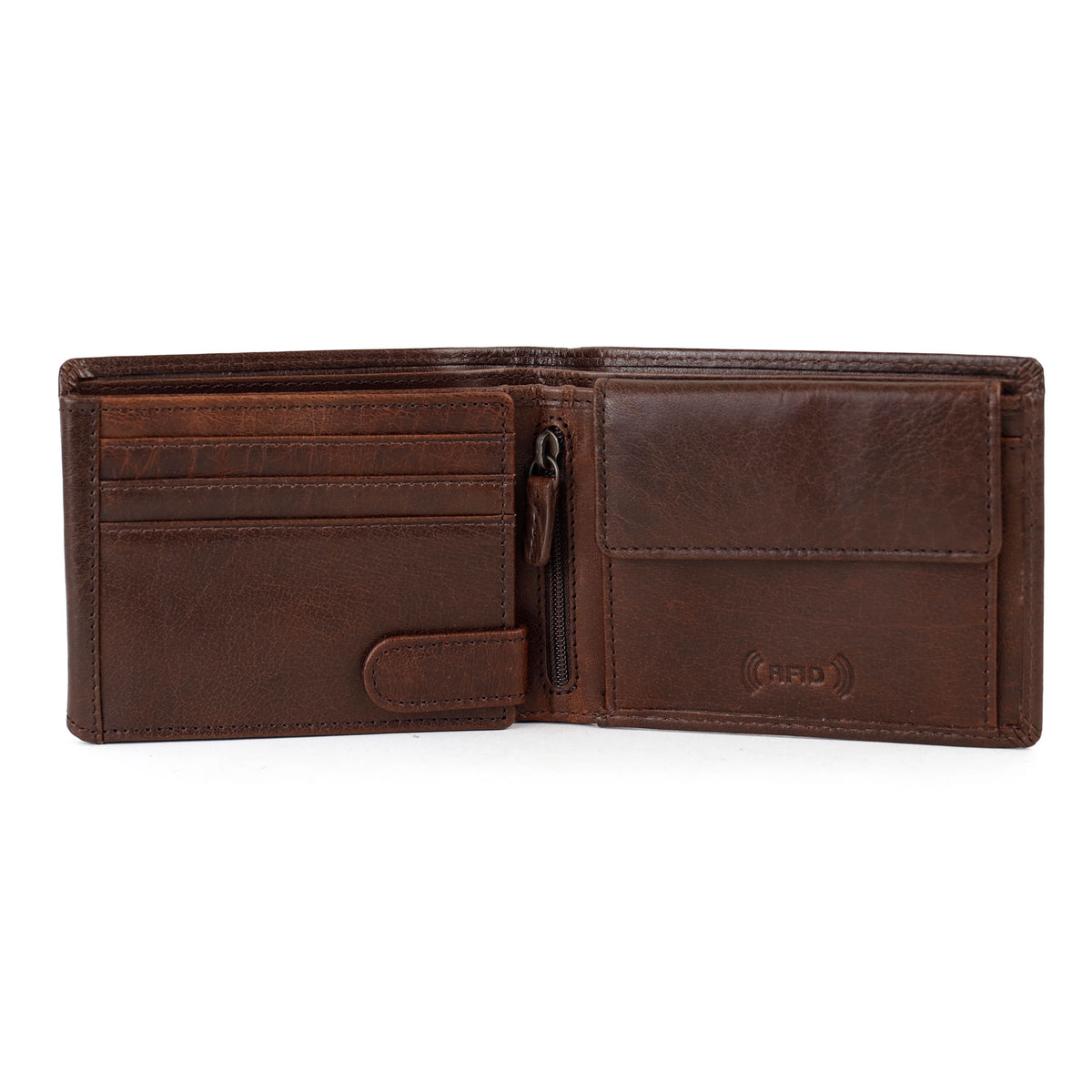 Heren portemonnee/billfold 'Niels' Andorra donkerbruin