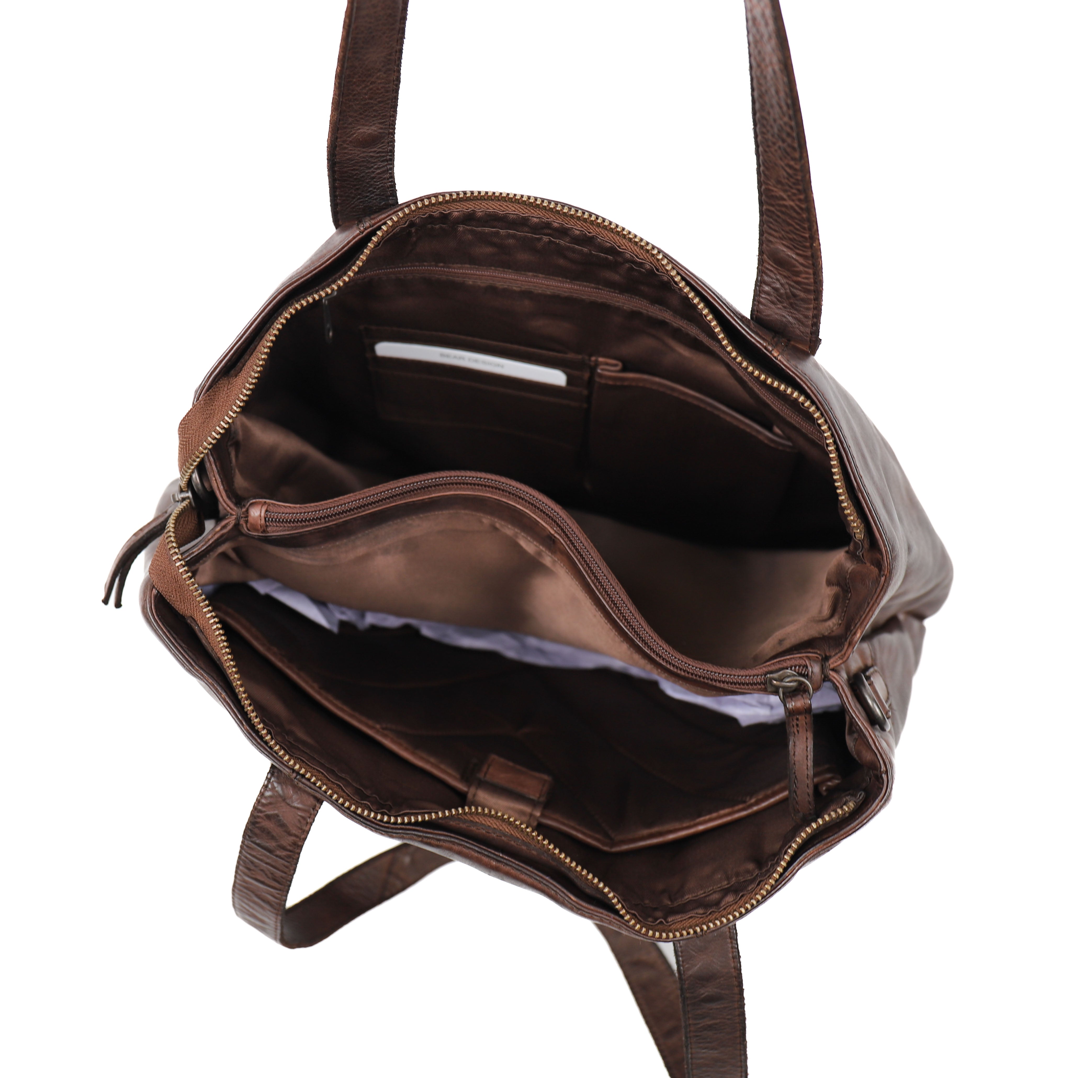 Hand/shoulder bag 'Bente' dark brown