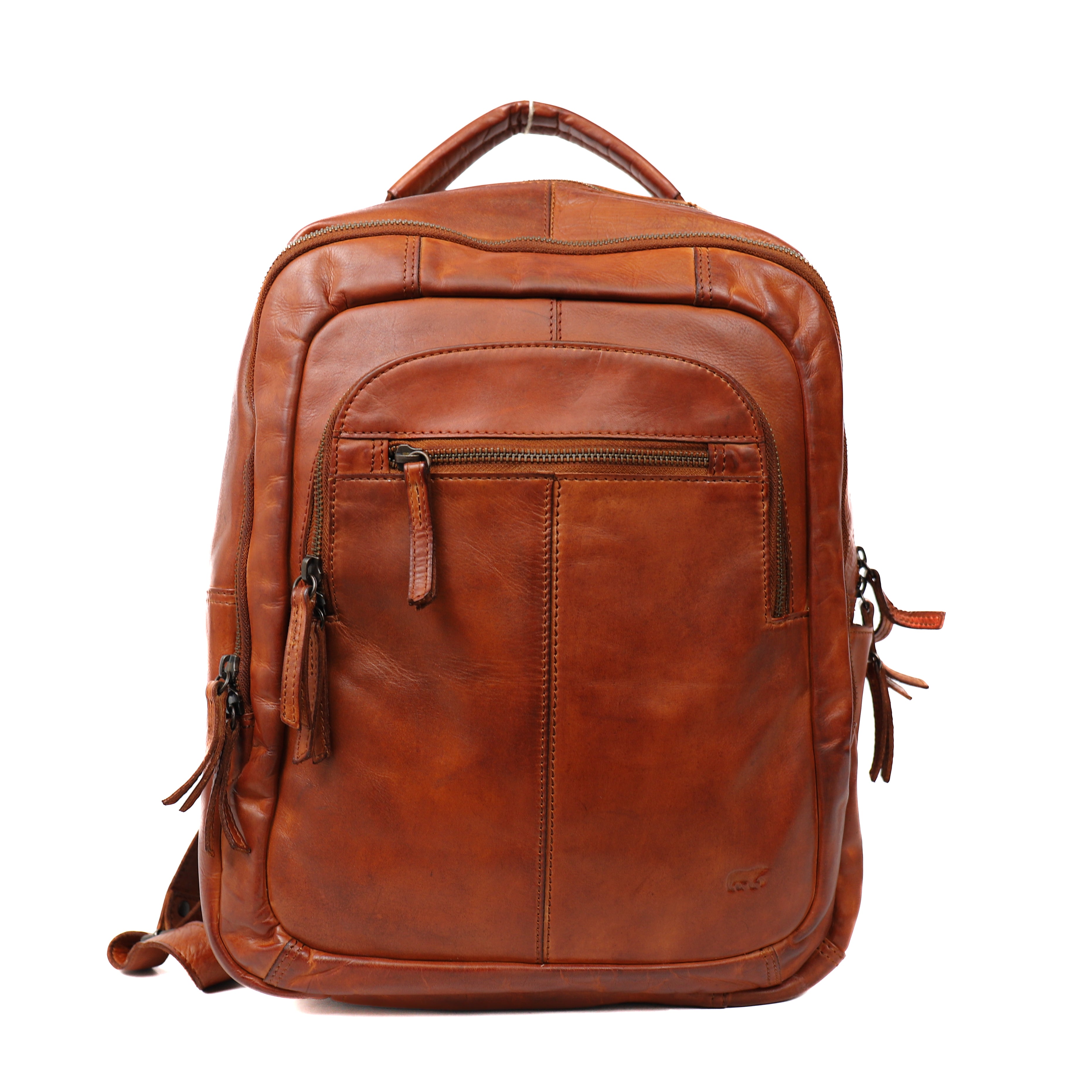 Laptop backpack 'Mace' cognac