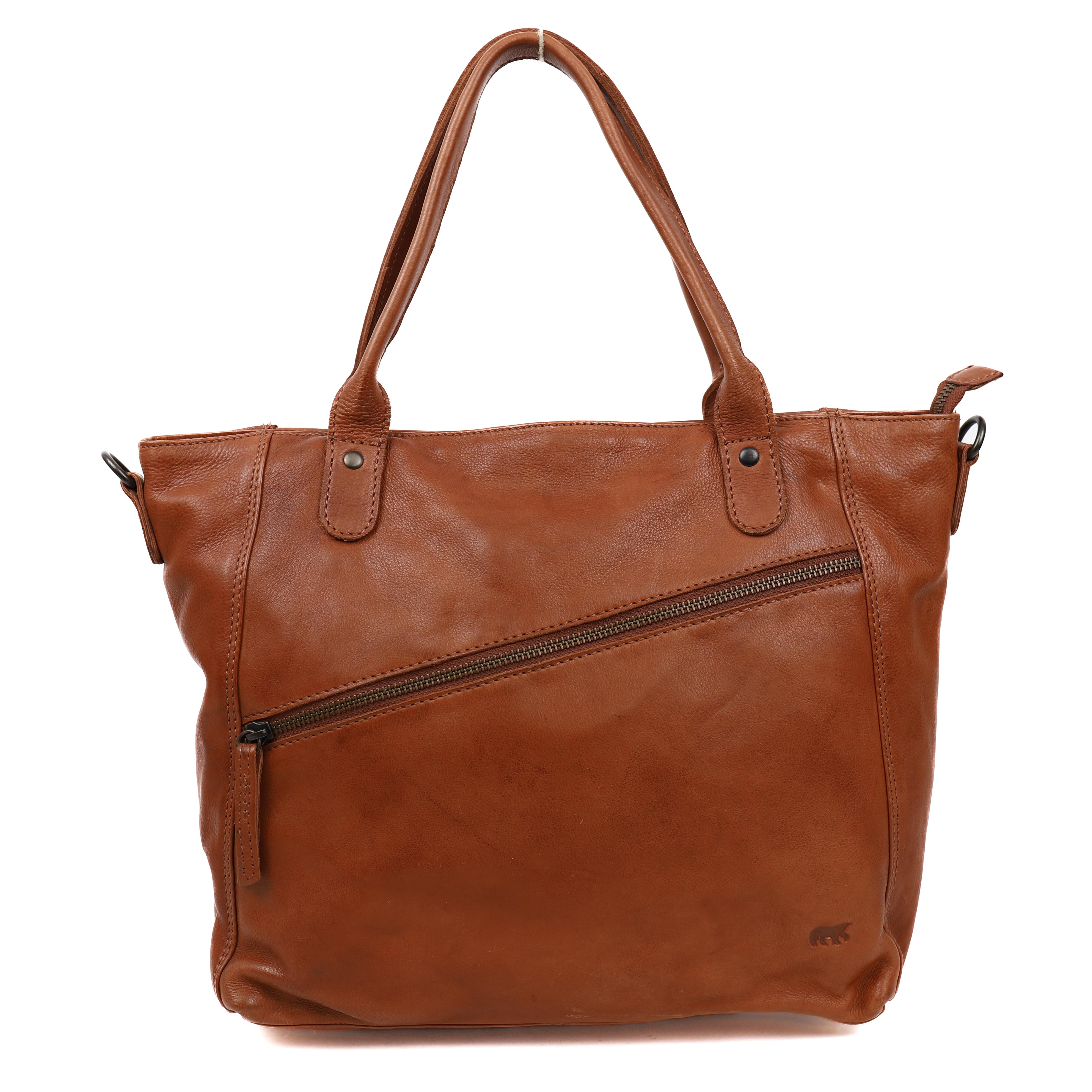 Hand/shoulder bag 'Freya' Cognac