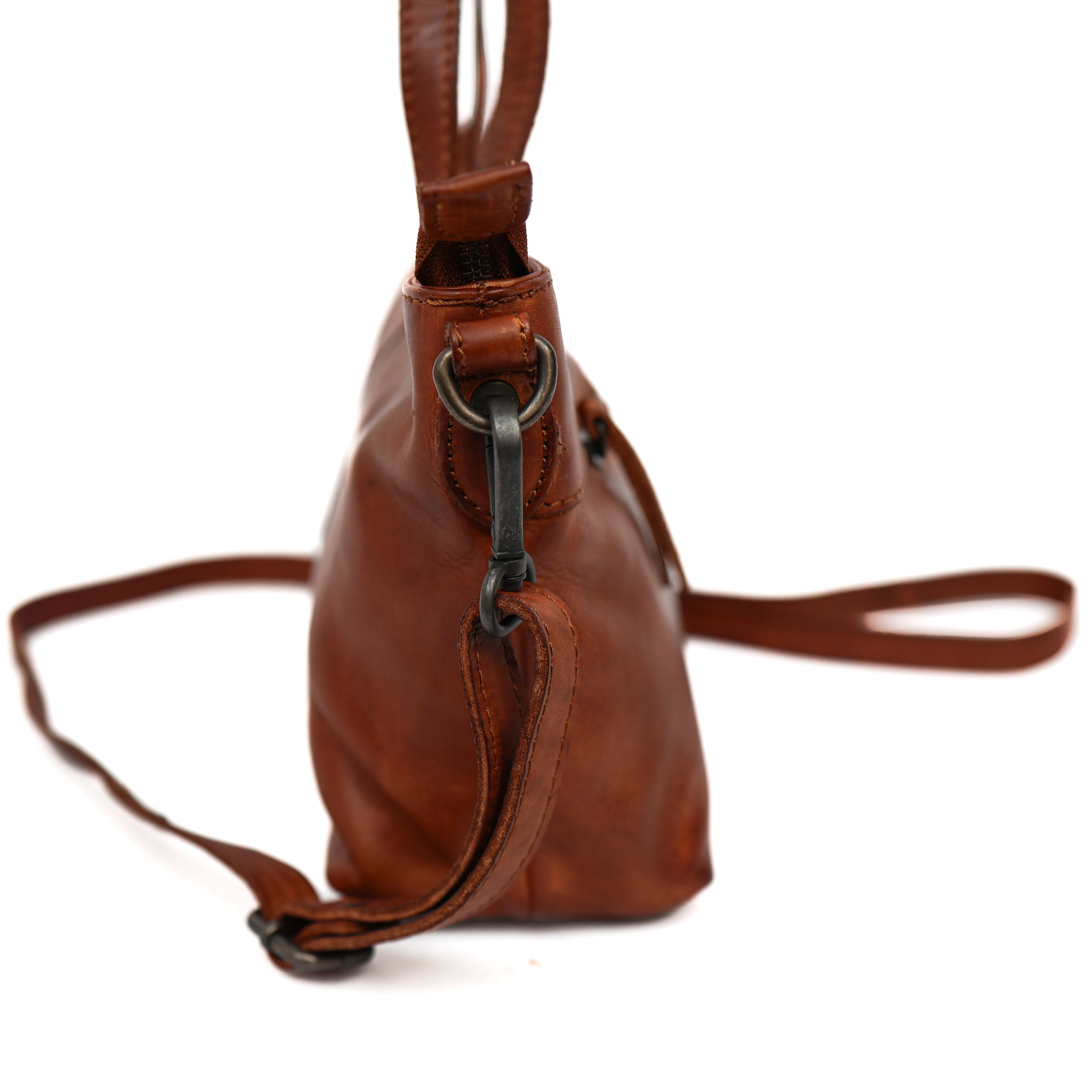 Klein hand-/schoudertasje 'Lola' cognac