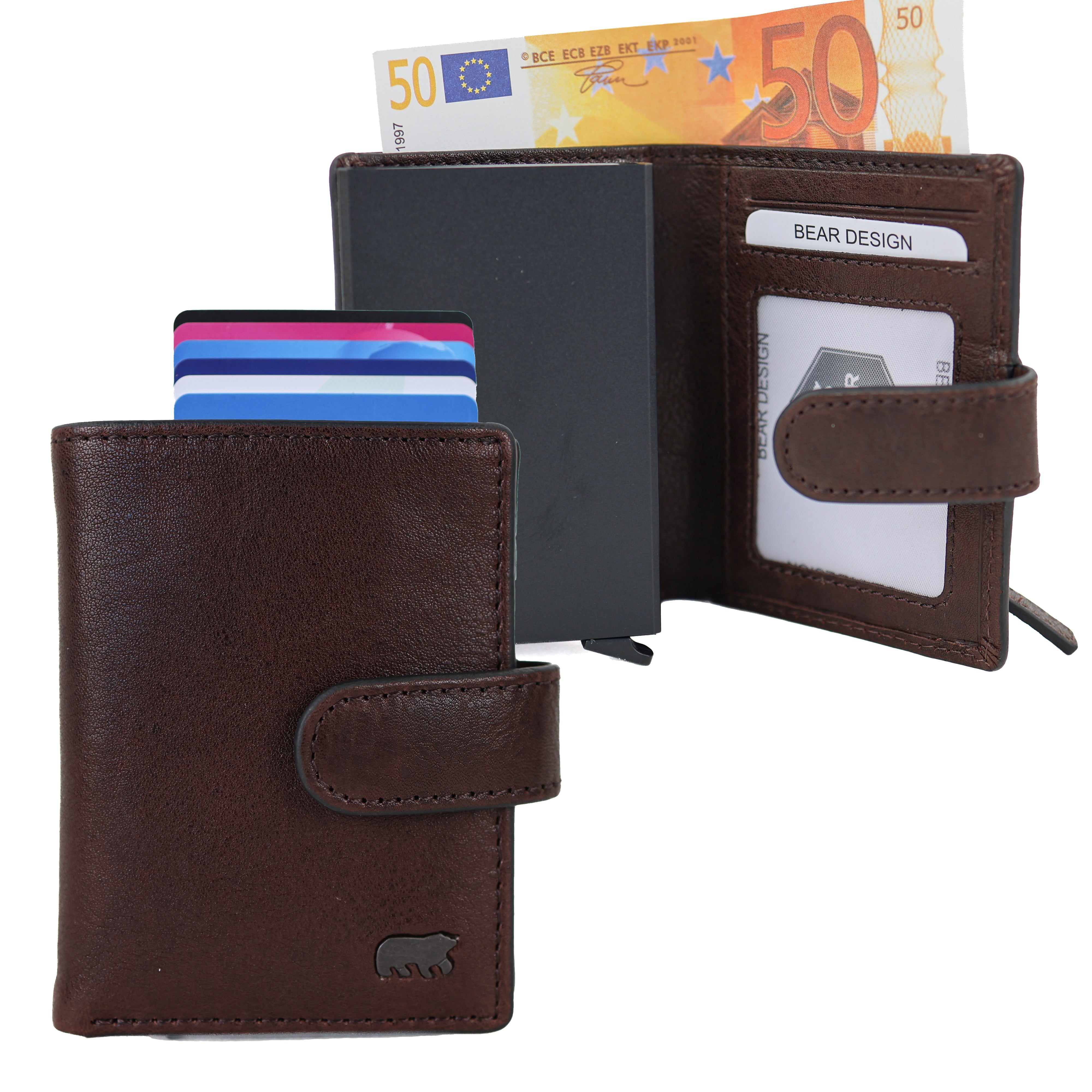 Luxe RFID Pasjeshouder 'Pietro' bruin