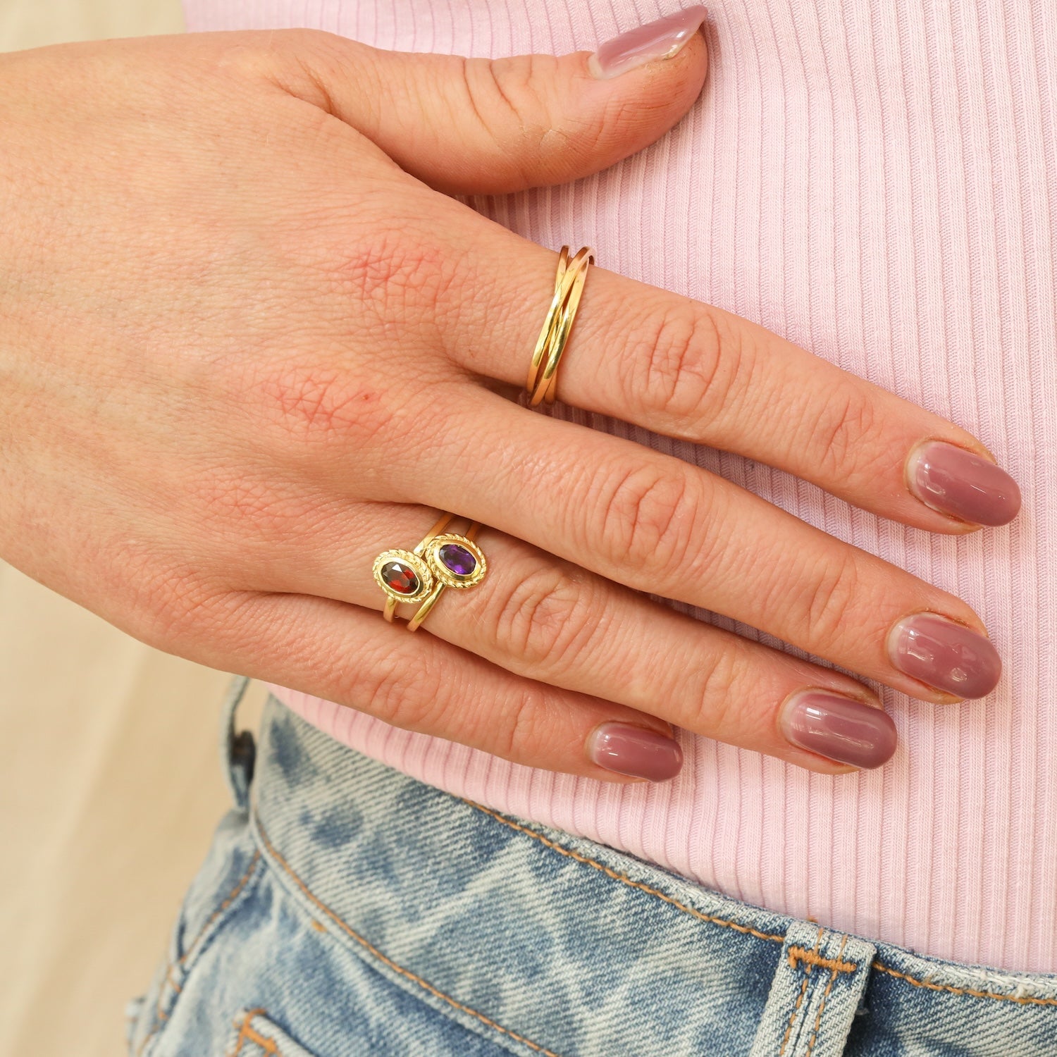 January Garnet - Birthstone ring