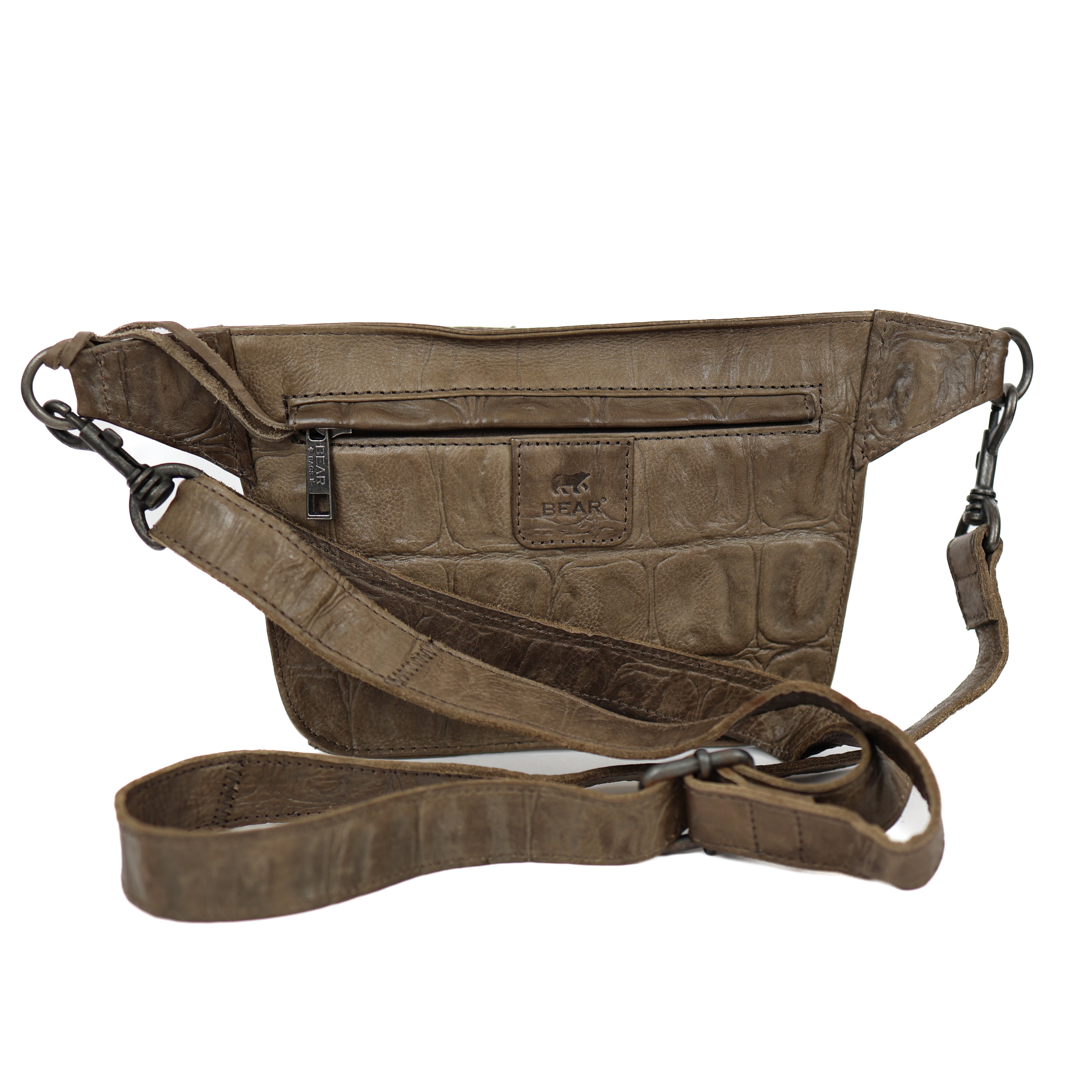 Crossbody tas 'Stef' slate croco
