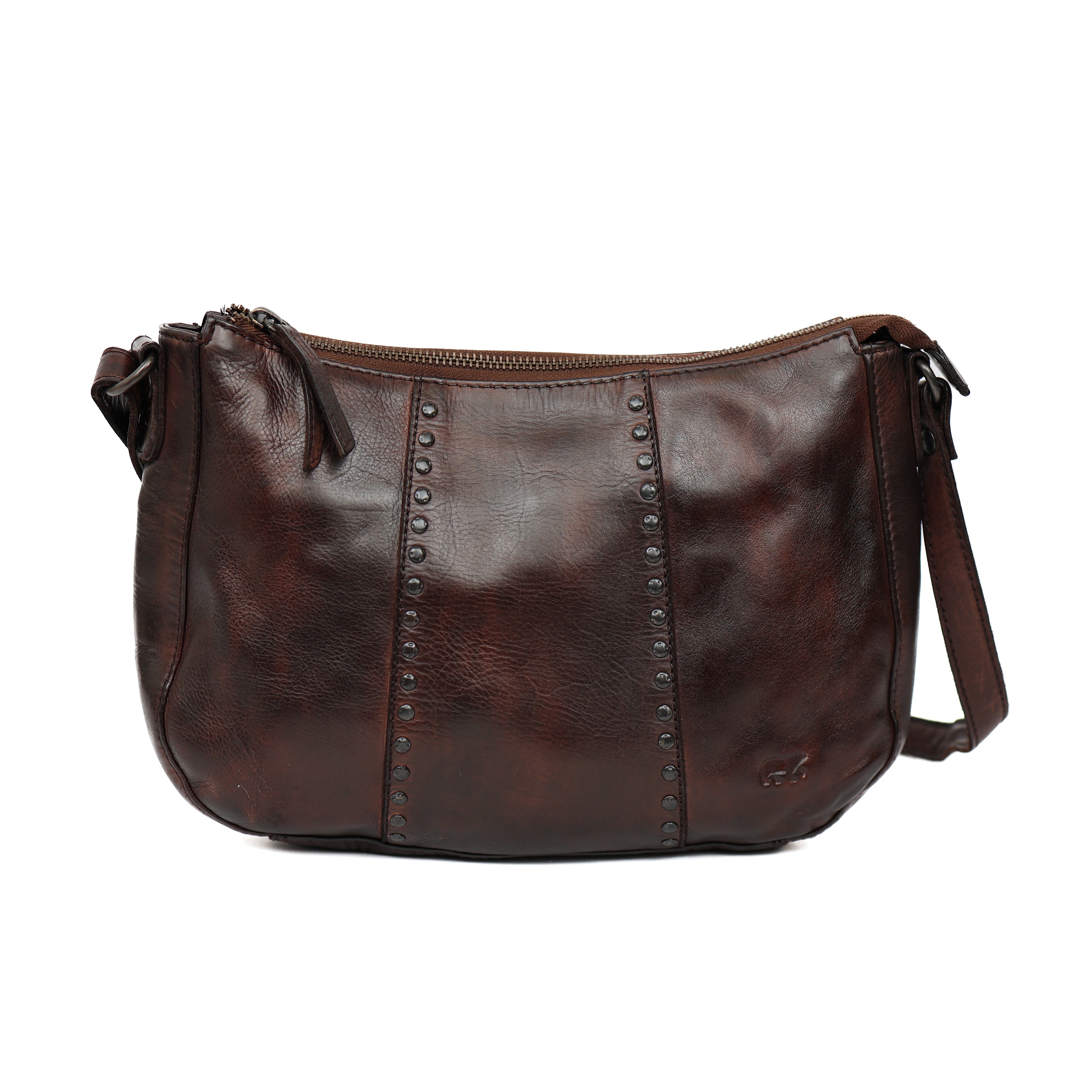 Medium shoulder bag with studs 'Saar' black