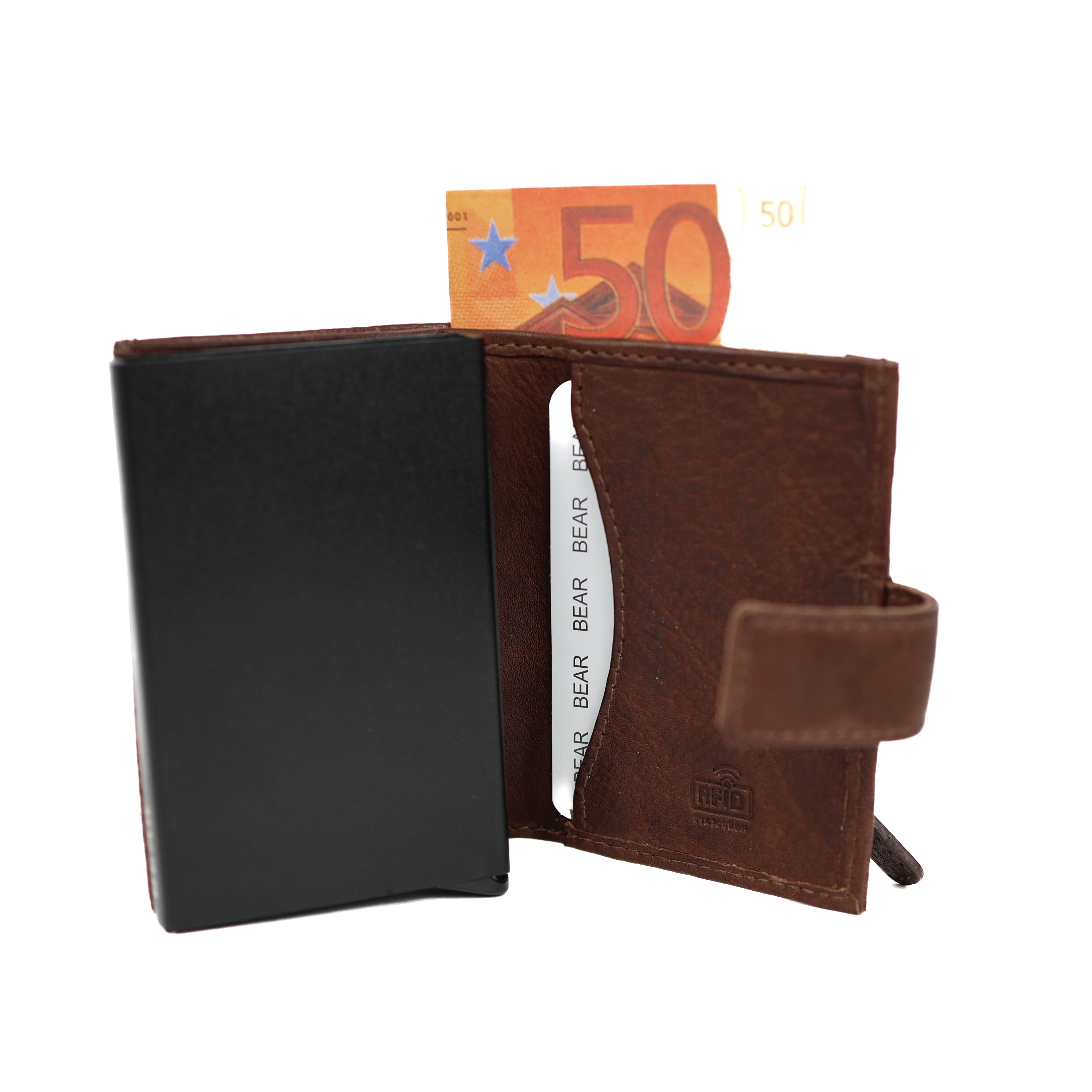 XL Card holder 'Mo' dark brown