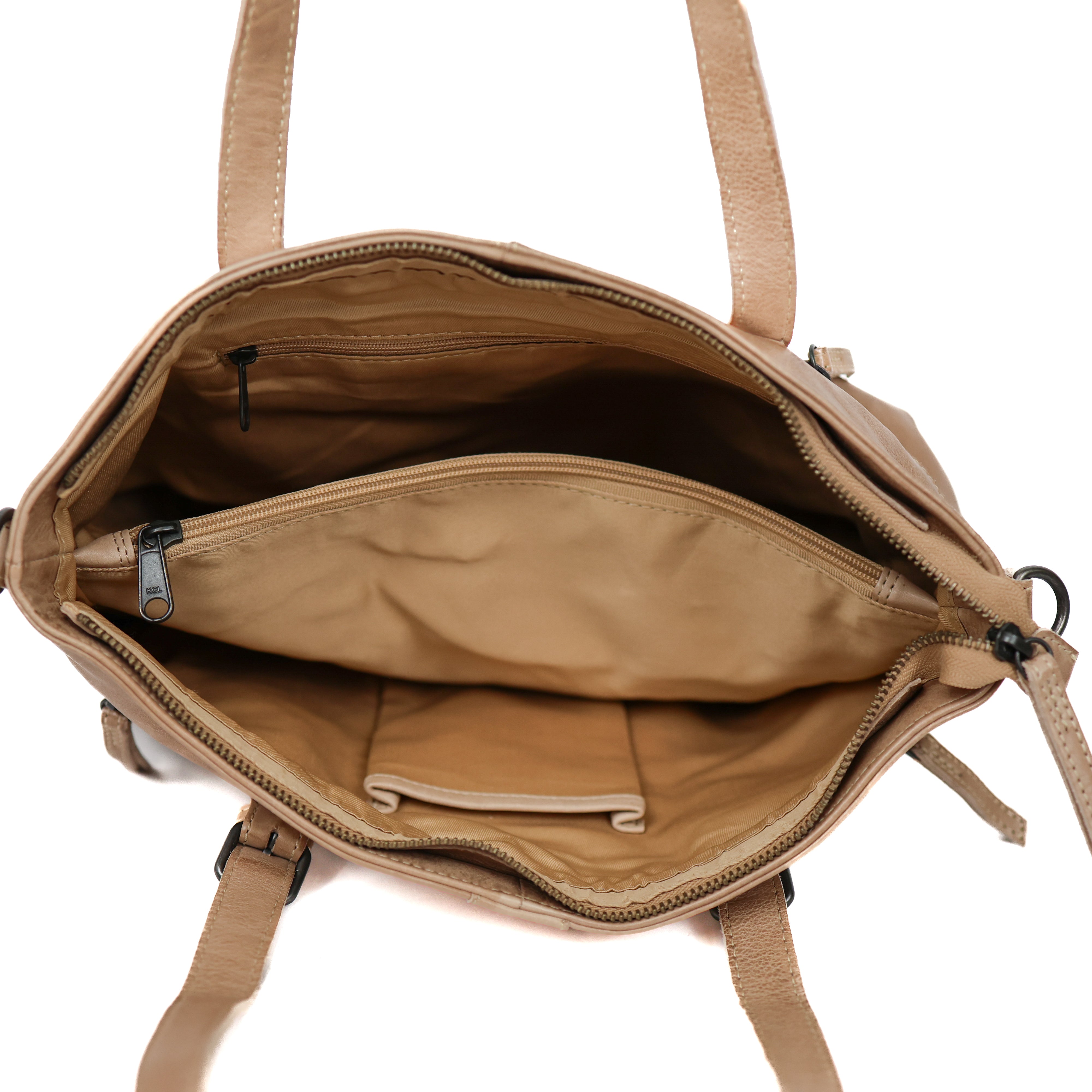 Hand/shoulderbag 'Fleur' beige