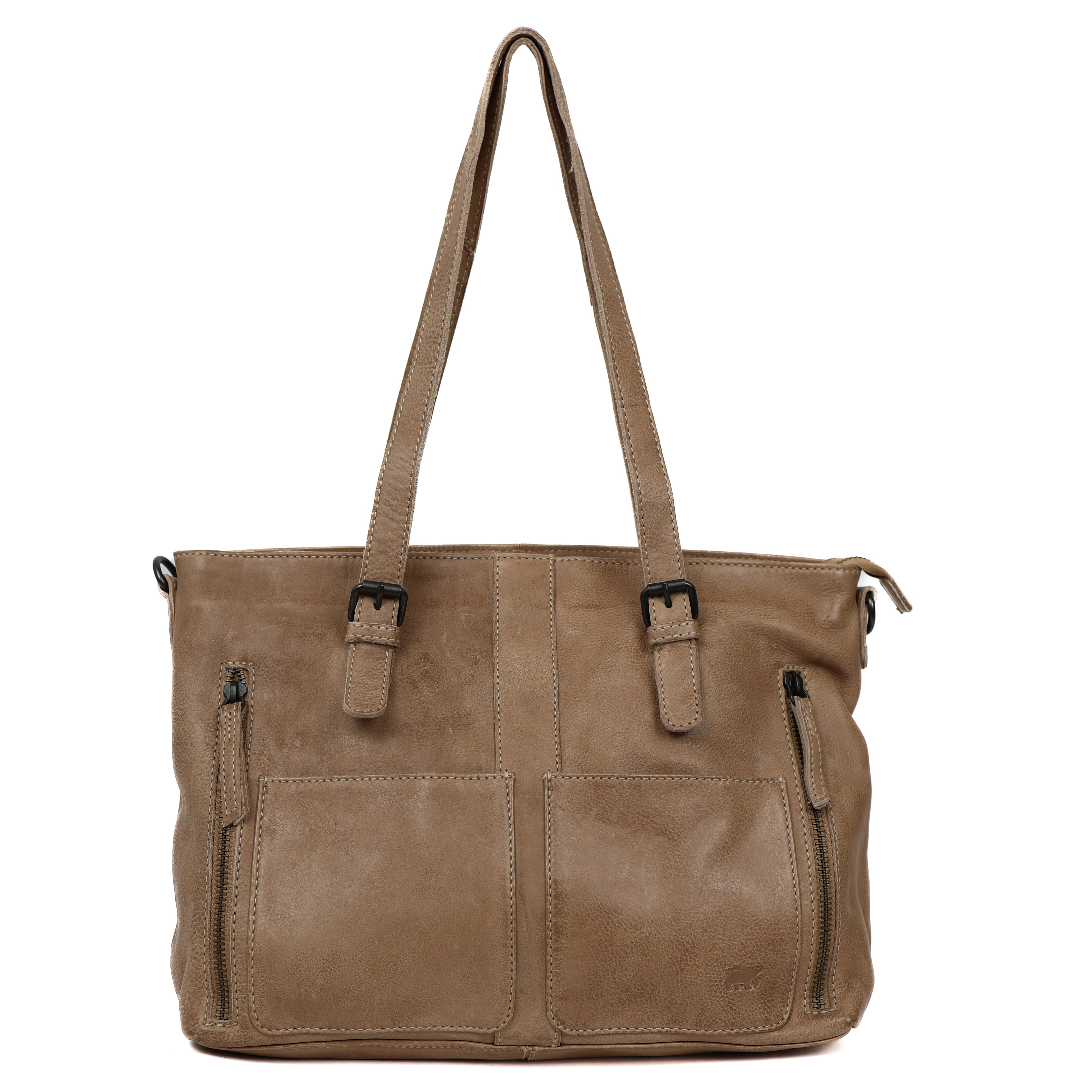 Hand/shoulderbag 'Fleur' beige