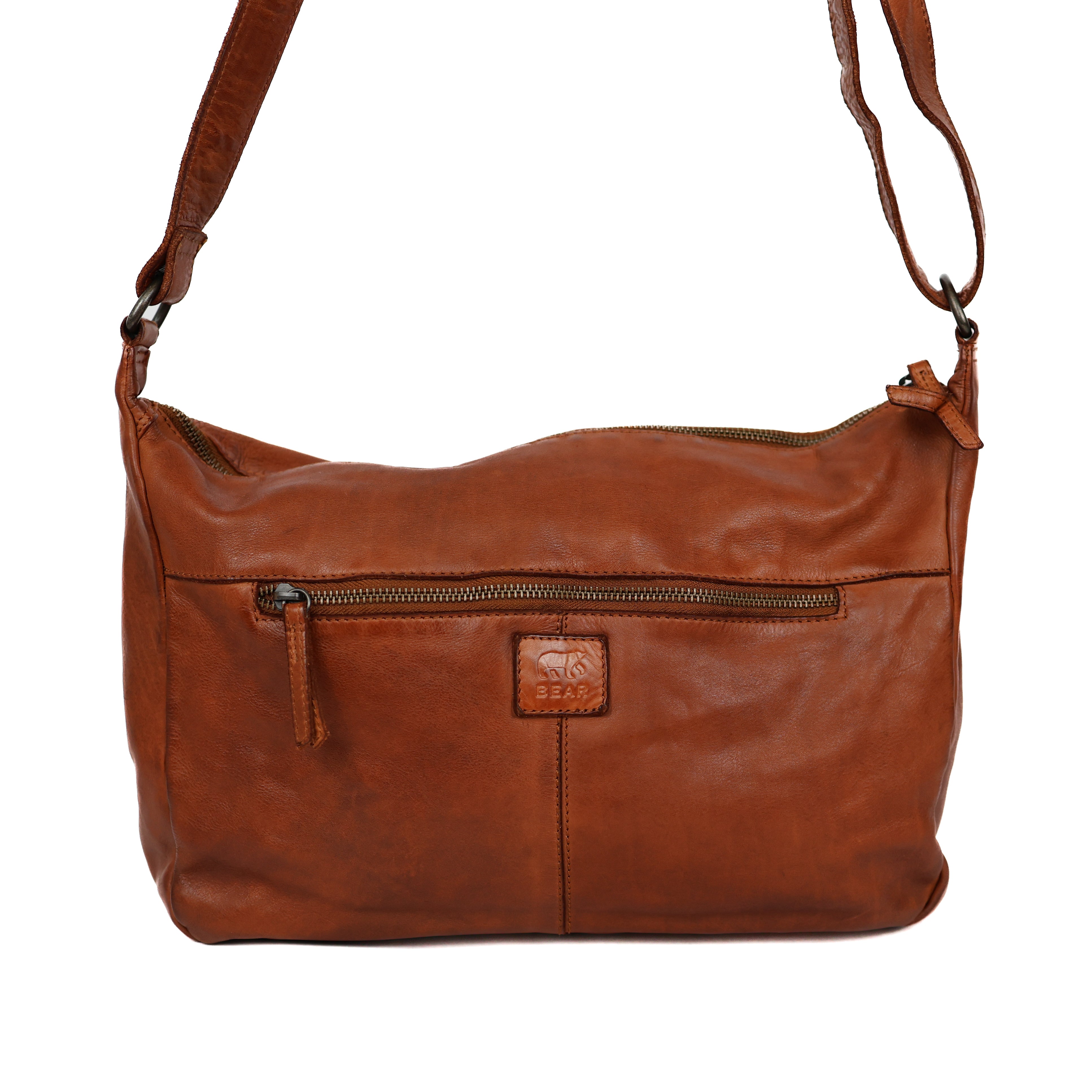 Schoudertas 'Fay' cognac