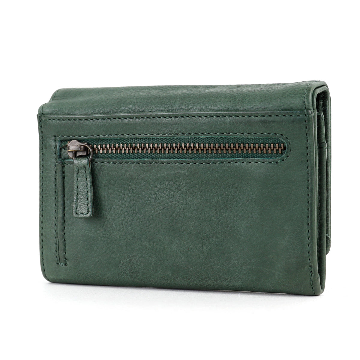 Overslag portemonnee 'Flappie' Forest green