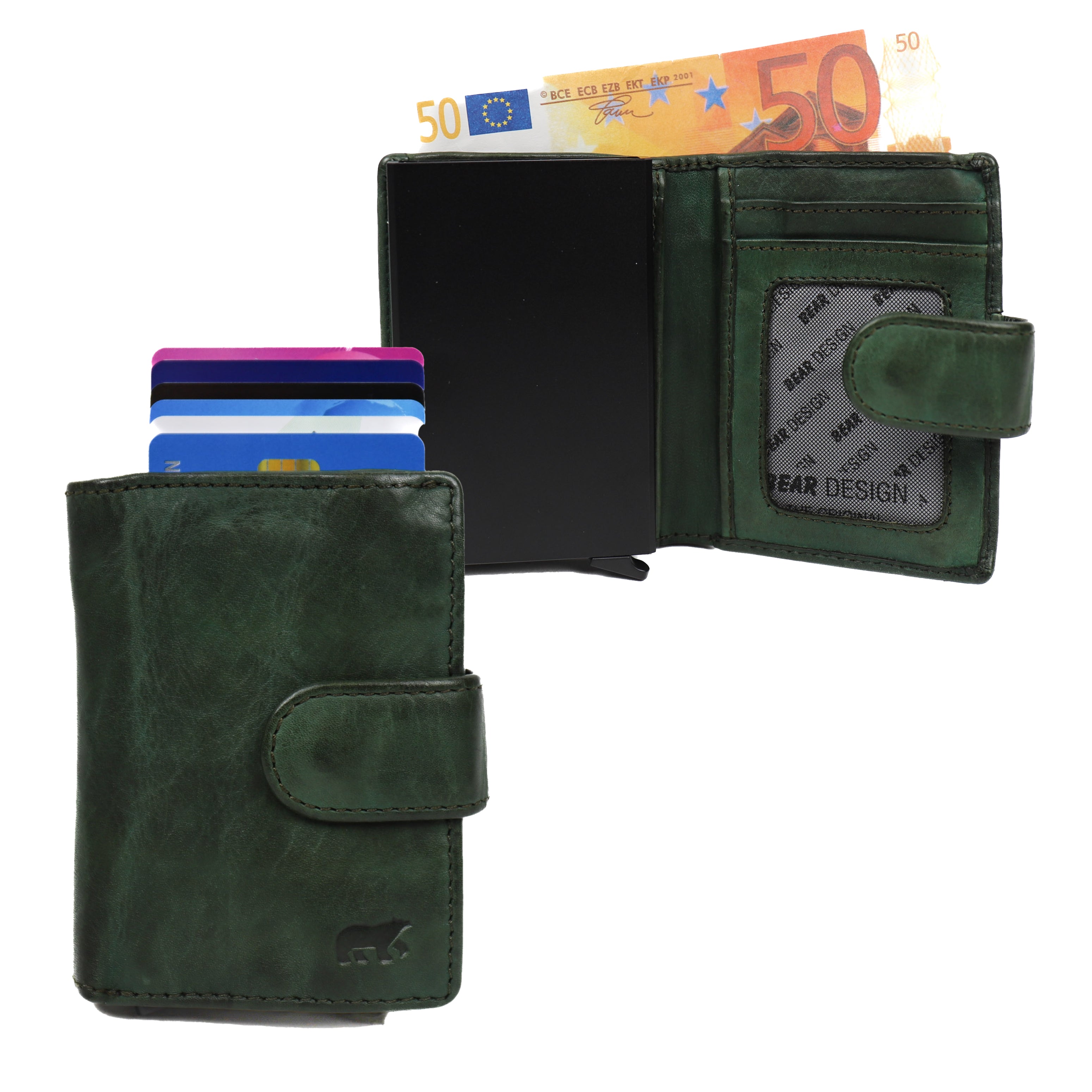 Card holder 'Bobby' green - CL 15689