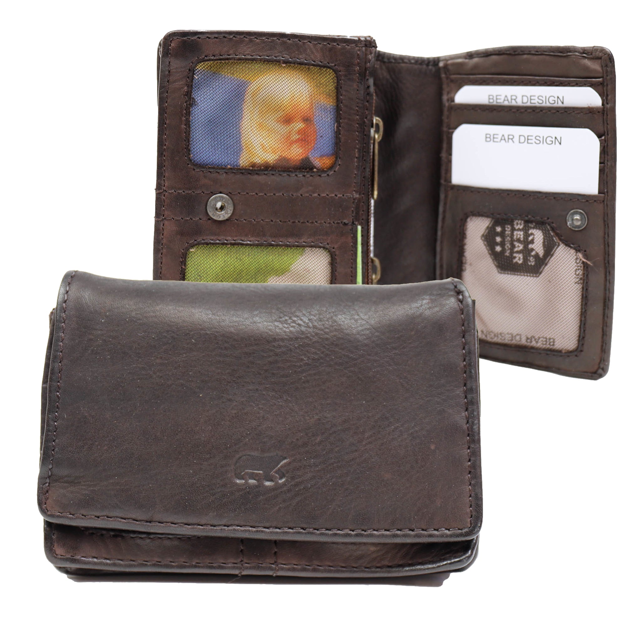 Flap wallet 'Nina' dark brown