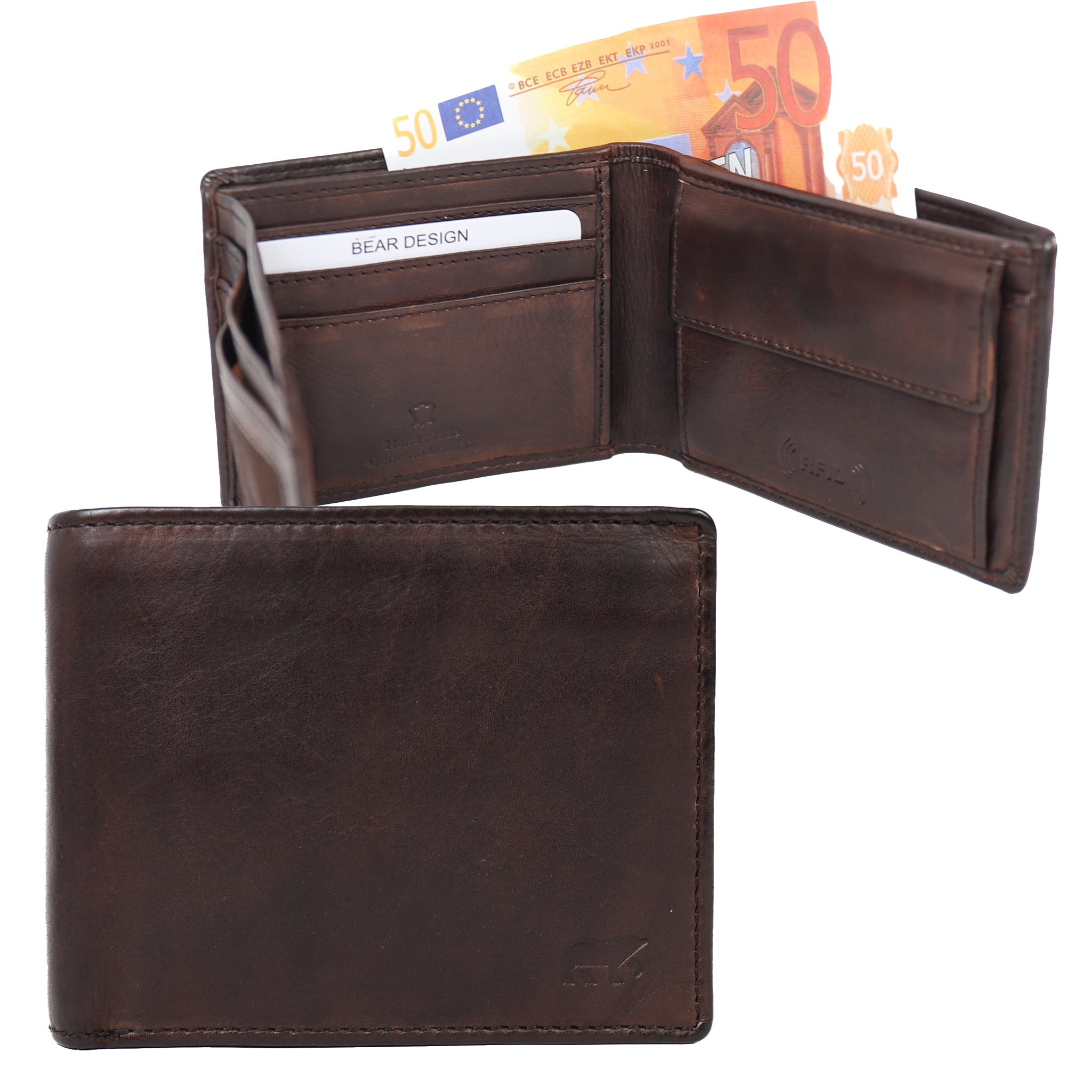 Billfold 'Wesley' donkerbruin