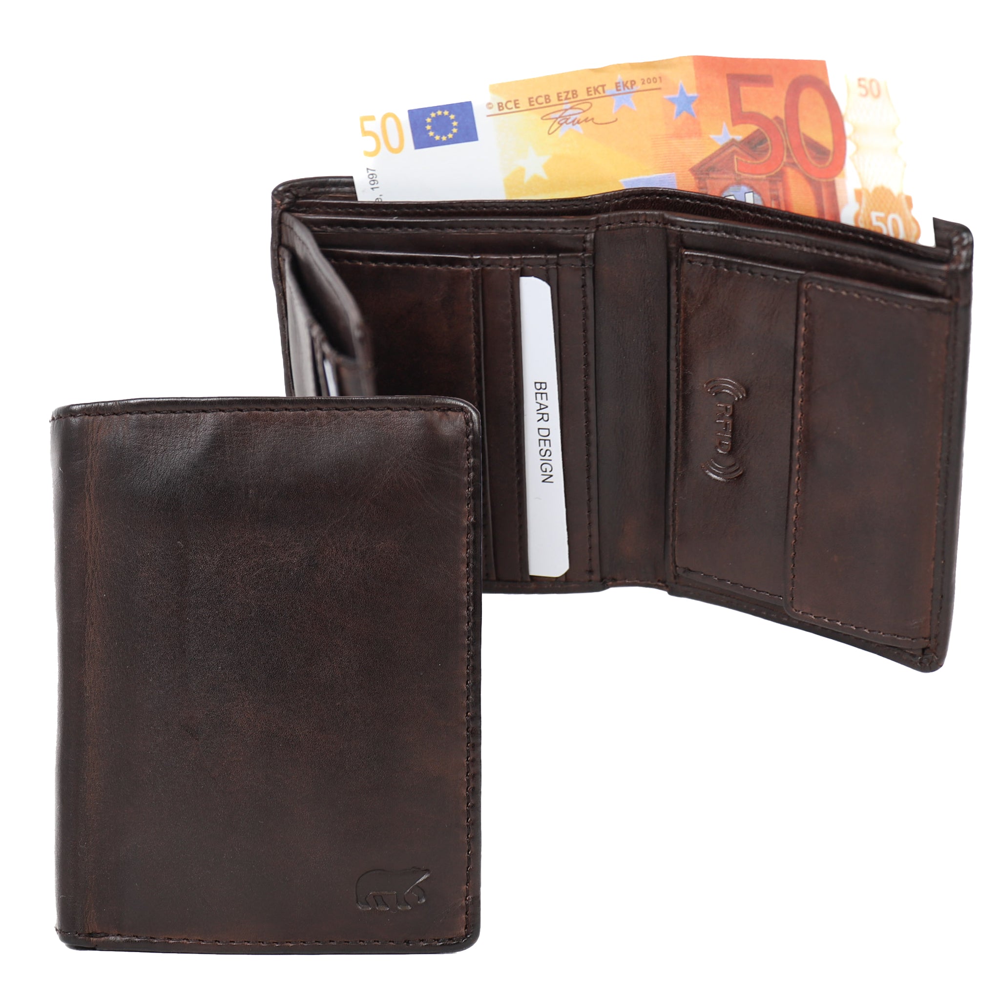 Billfold 'Remo' dark brown