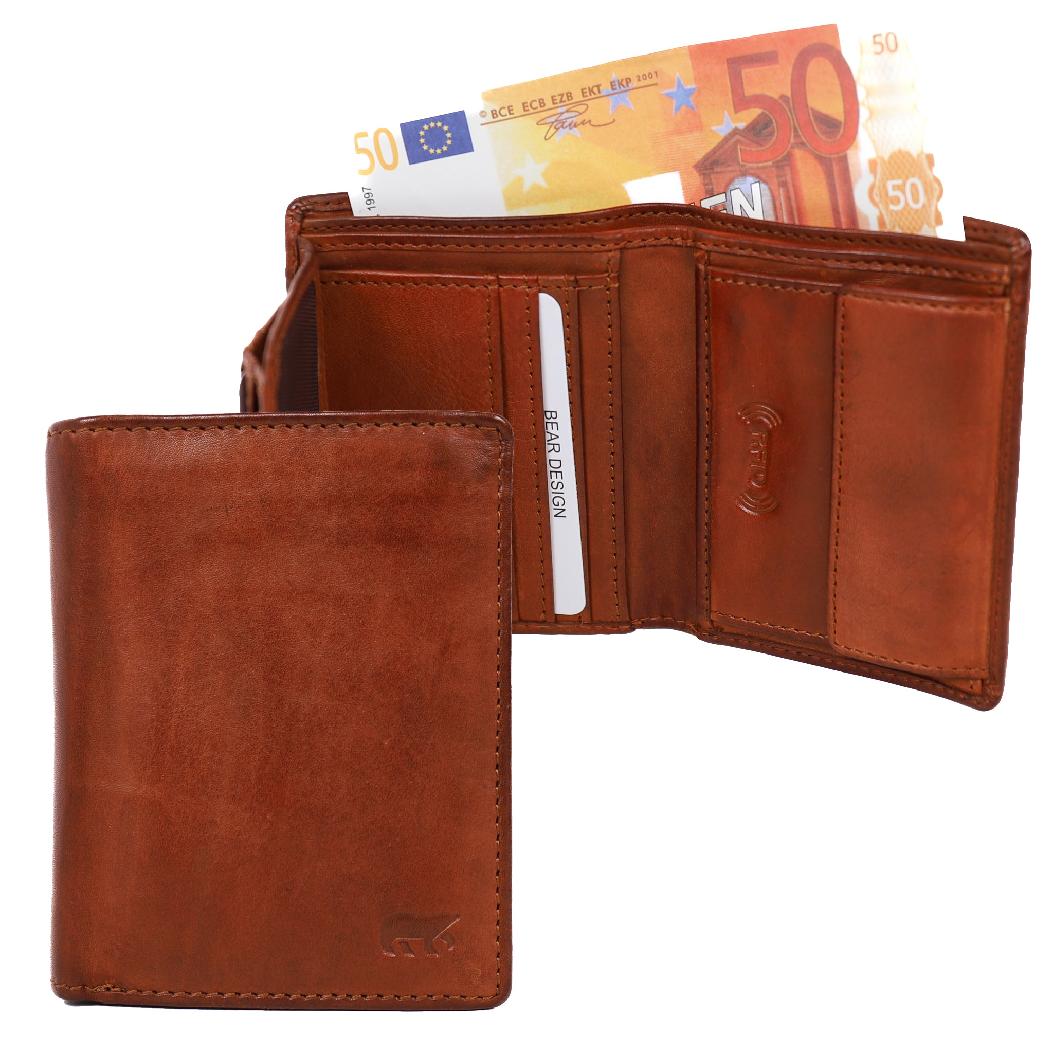 Billfold 'Remo' cognac