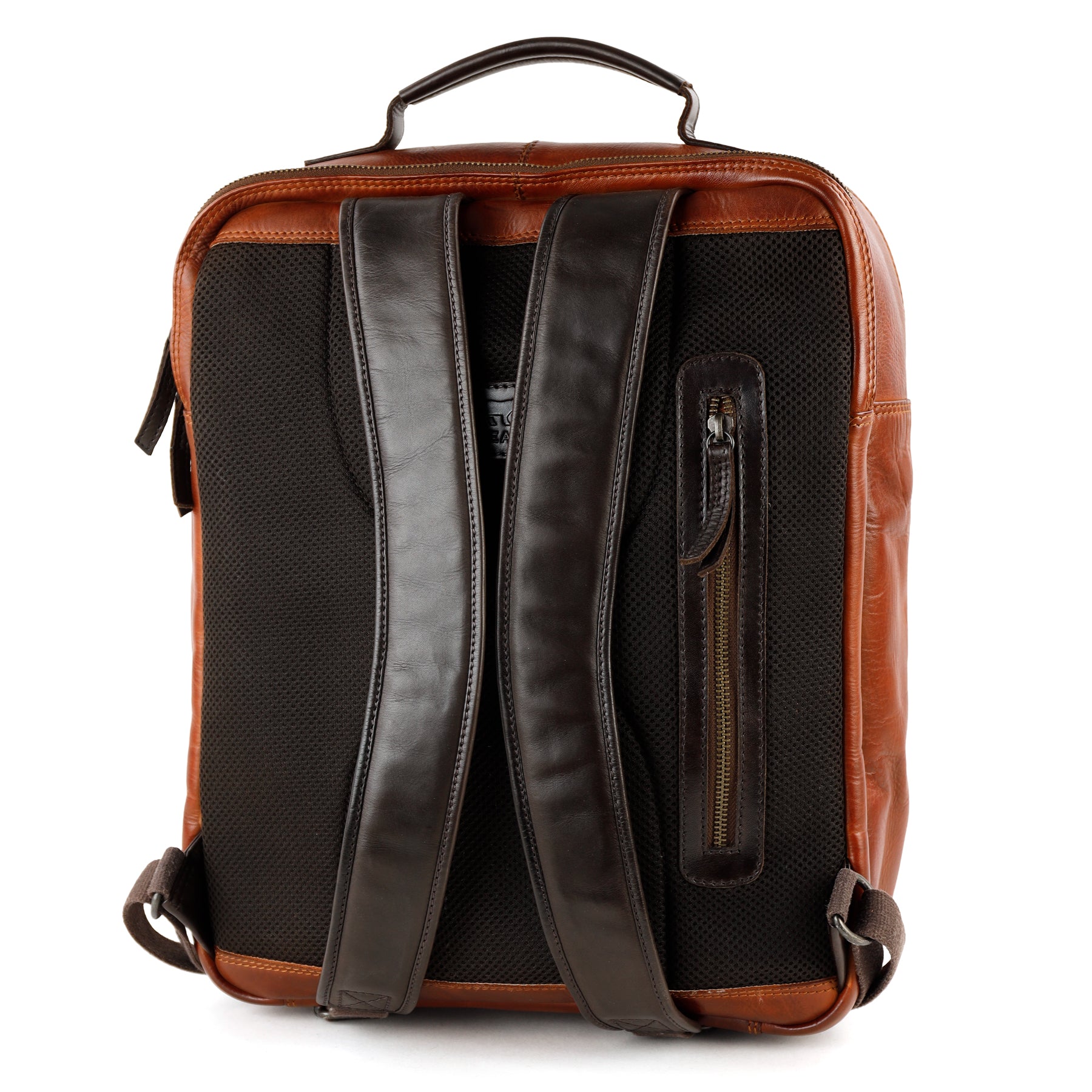 Laptop backpack 'Ties' cognac/dark brown