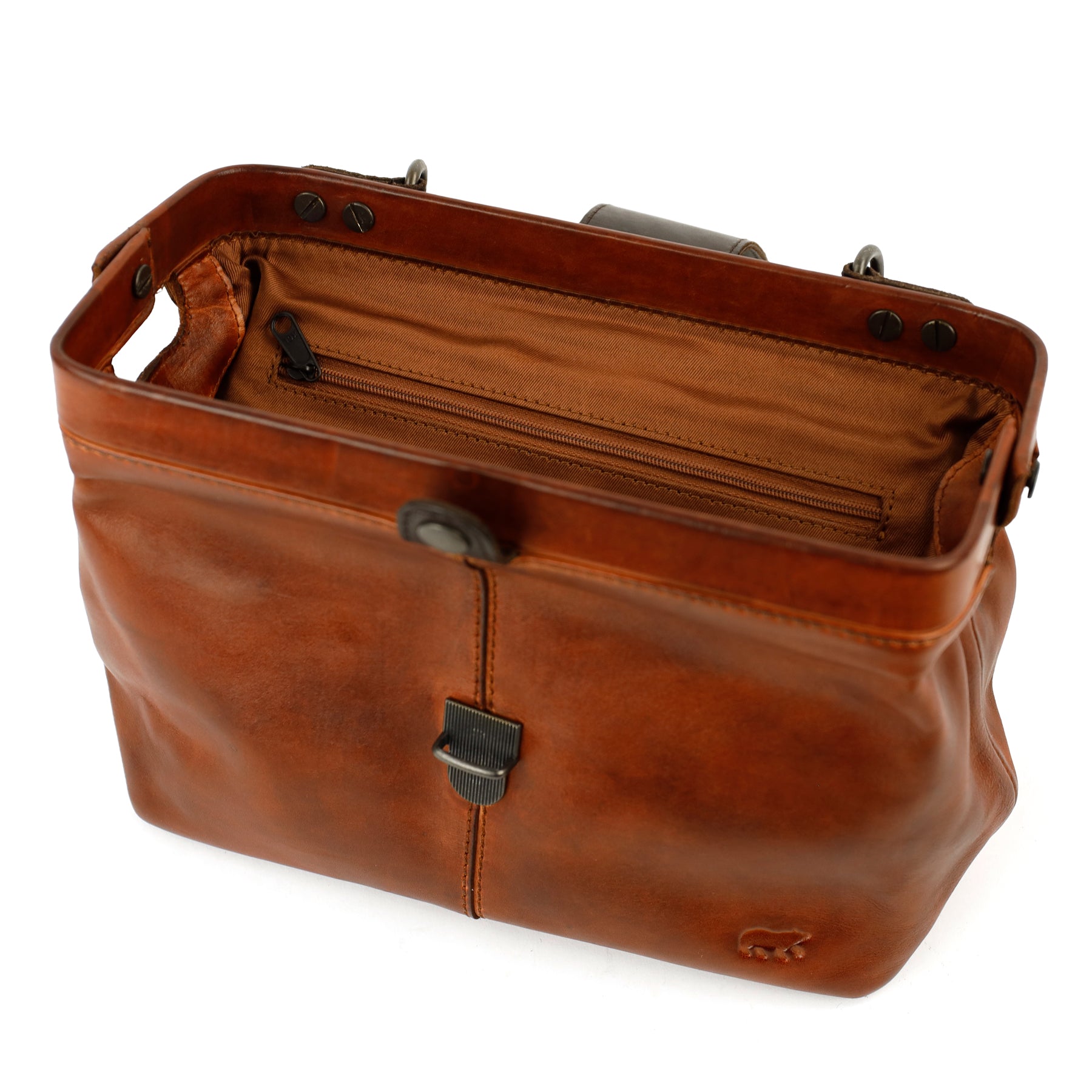 Mini doctor's bag 'Julia' M cognac/brown