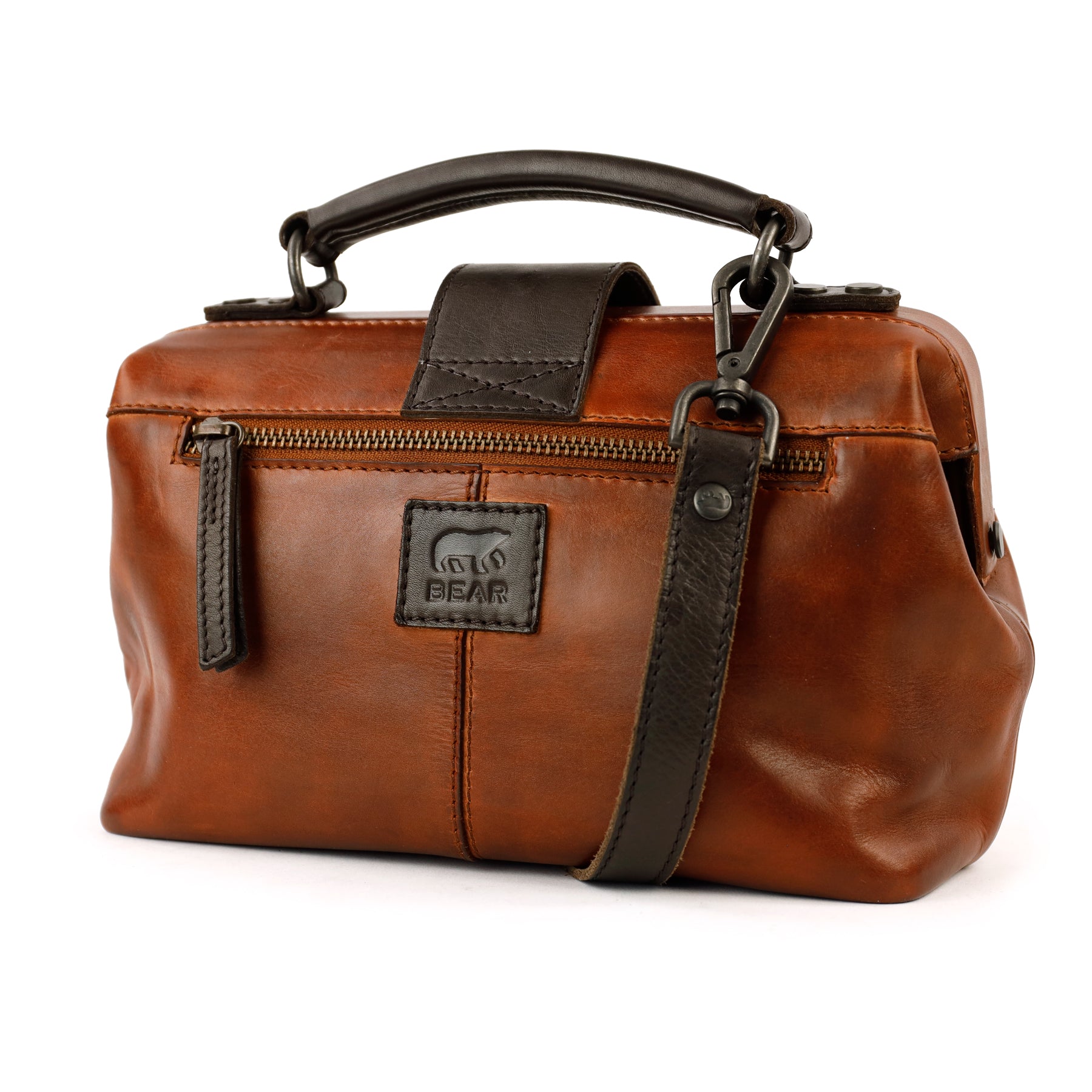 Mini doctor's bag 'Julia' M cognac/brown