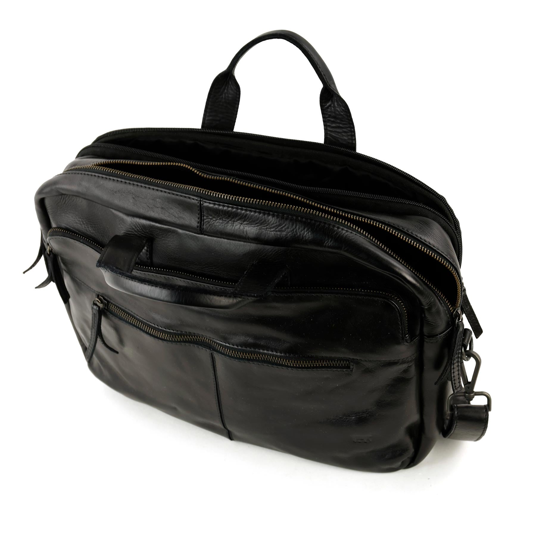 Laptop bag 'Jamie' double zipper black