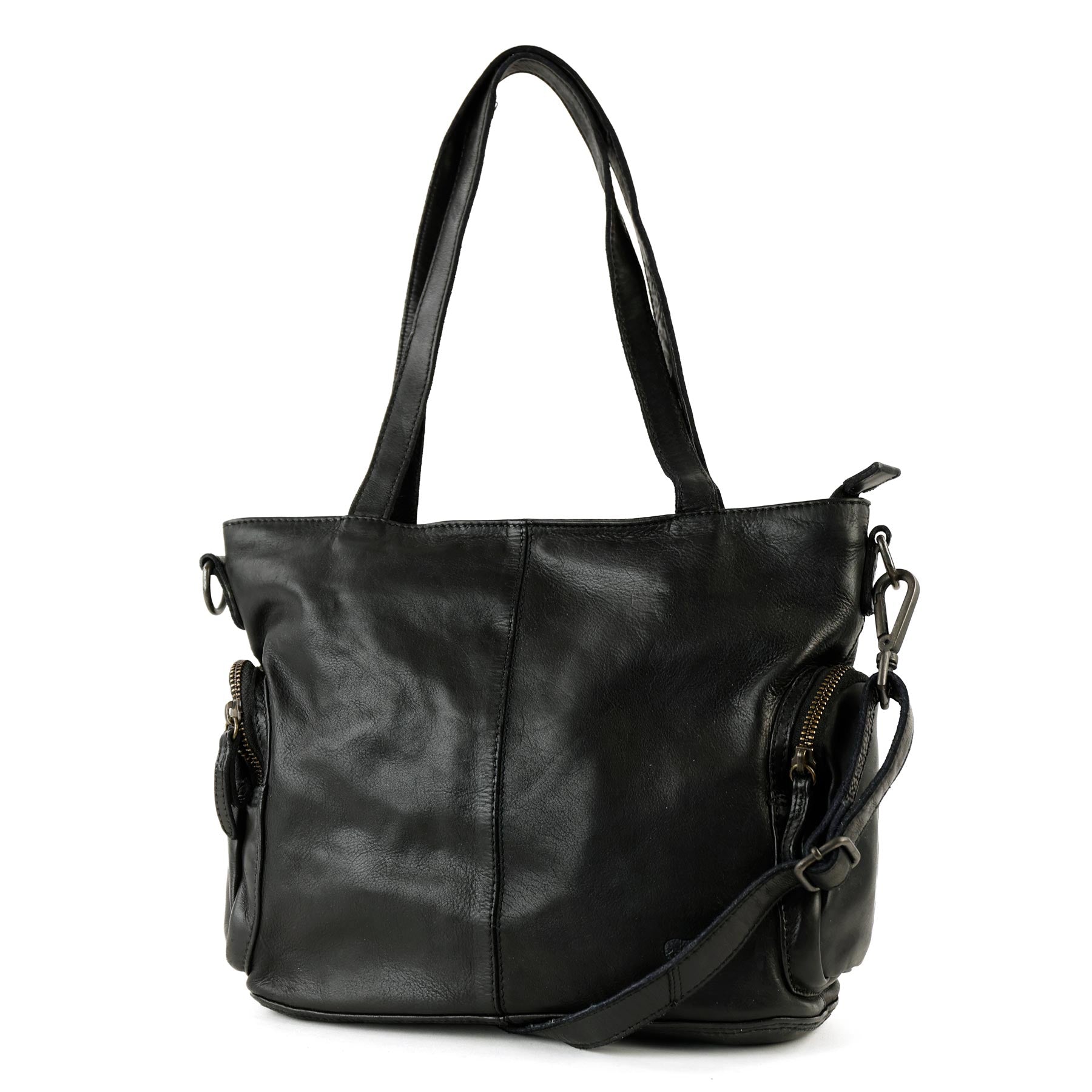 Shopper/schoudertas 'Liv' zwart