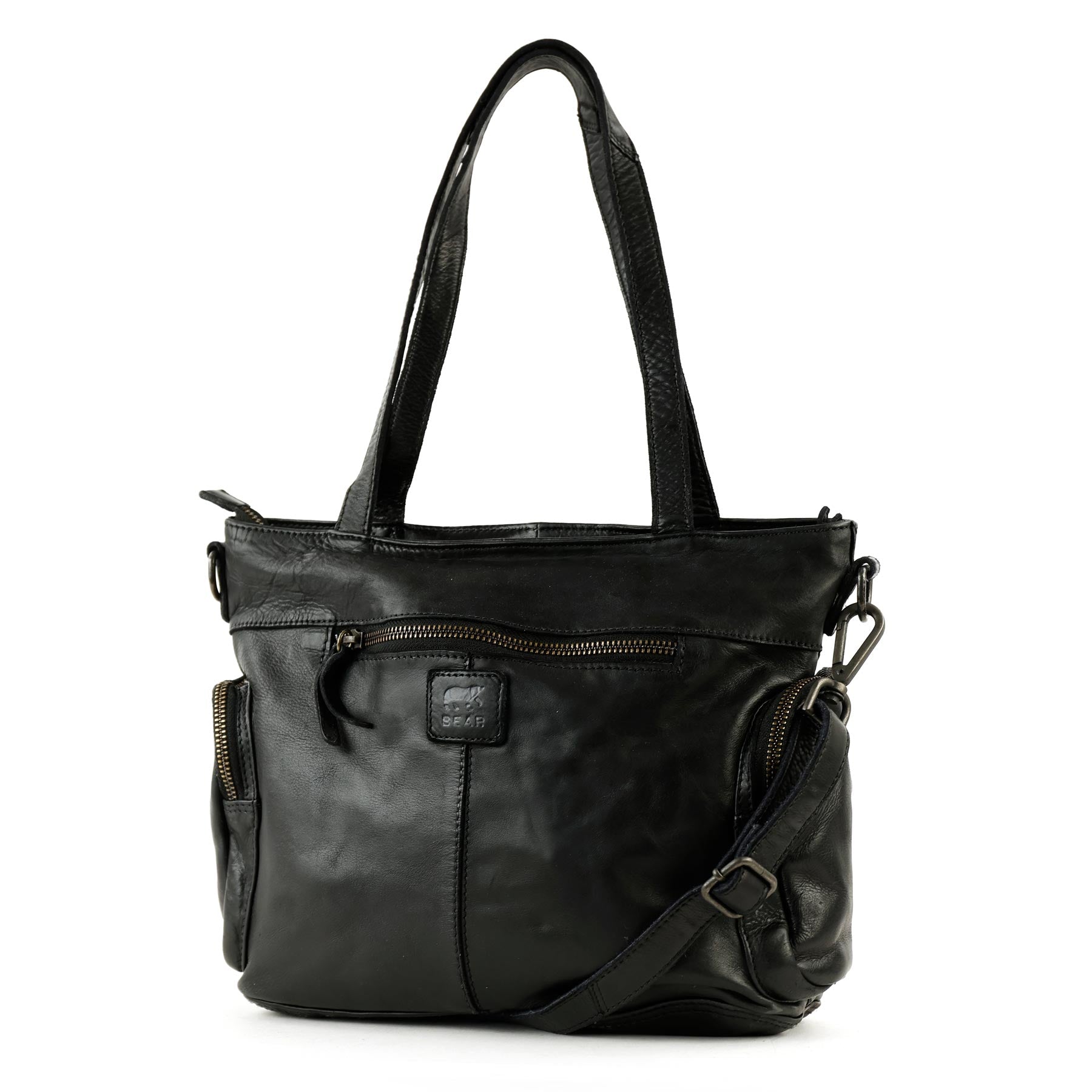 Shopper/schoudertas 'Liv' zwart