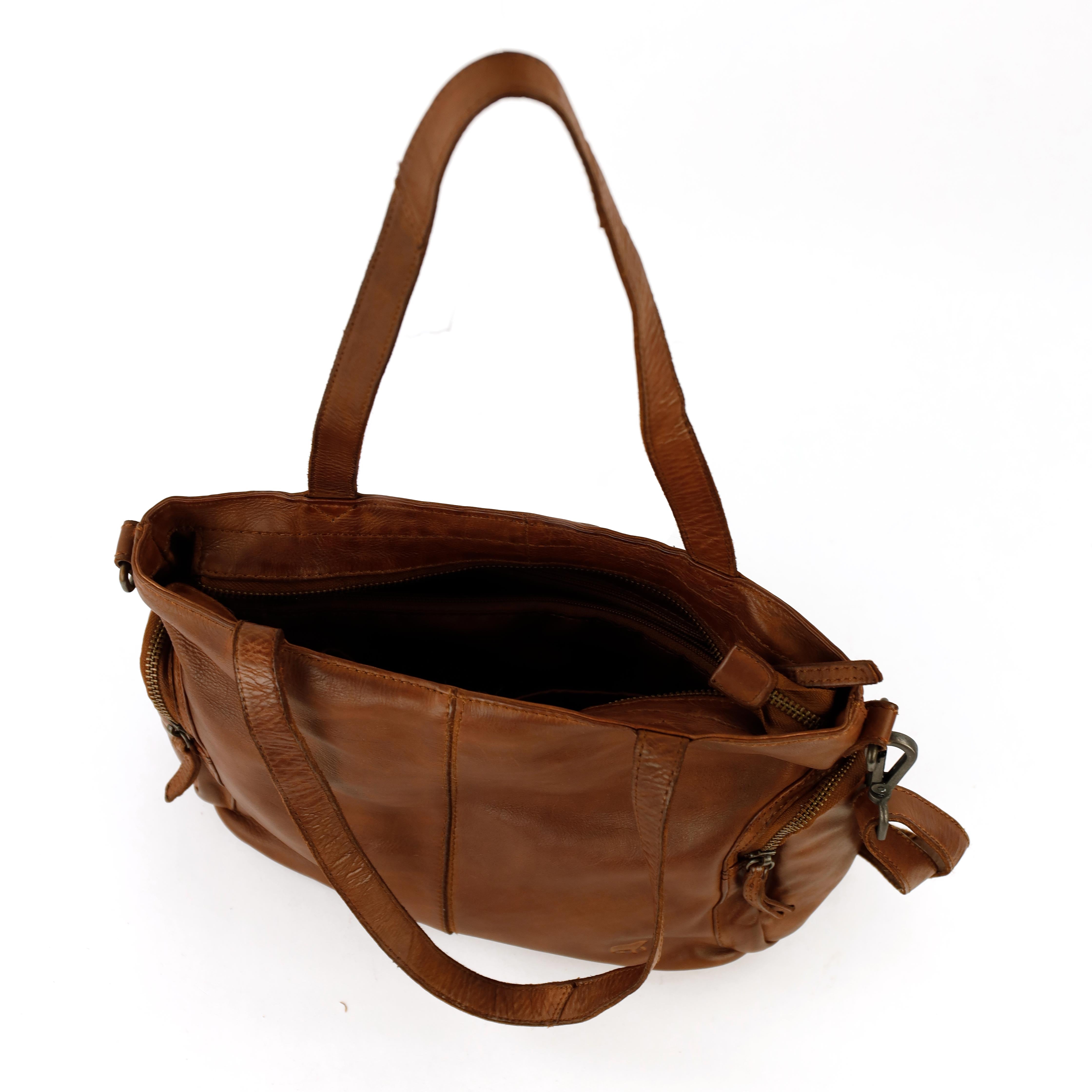 Shopper-/schoudertas 'Liv' cognac