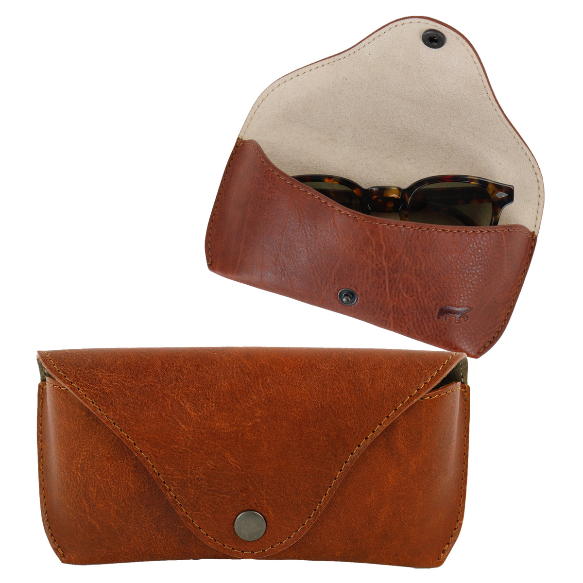 Luxe brillenkoker 'Nikki' cognac
