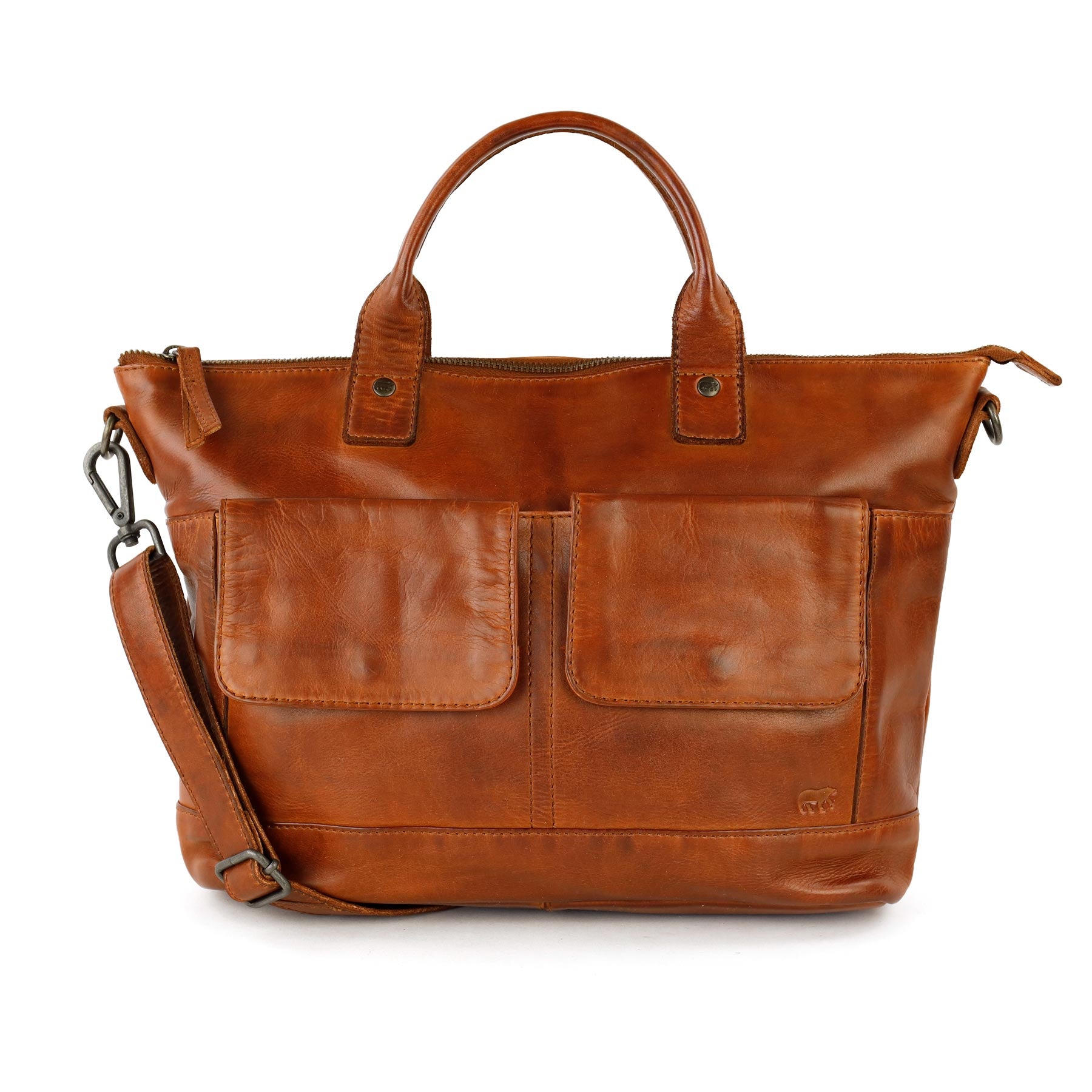 Hand/shoulder bag 'Elin' cognac