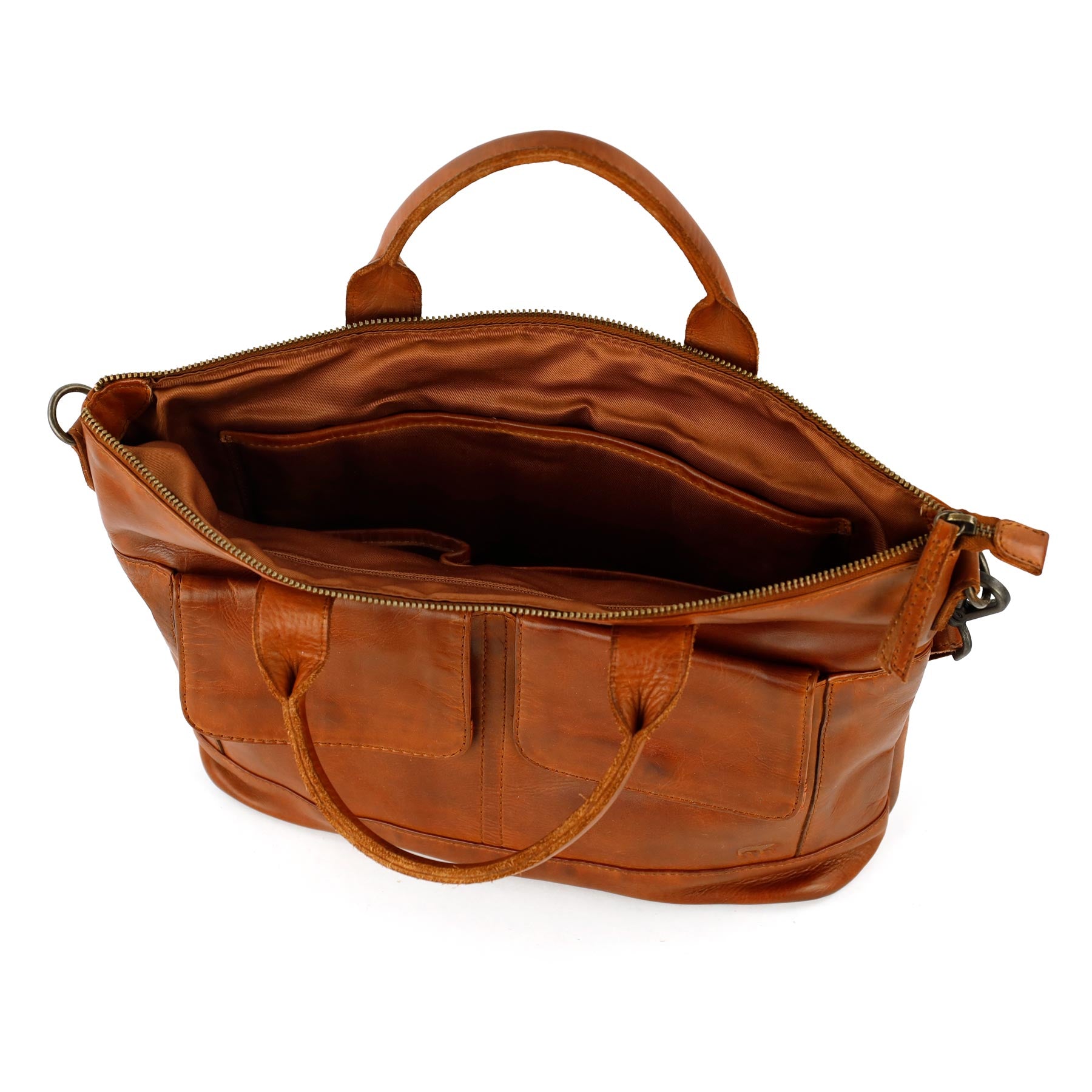 Hand/shoulder bag 'Elin' cognac