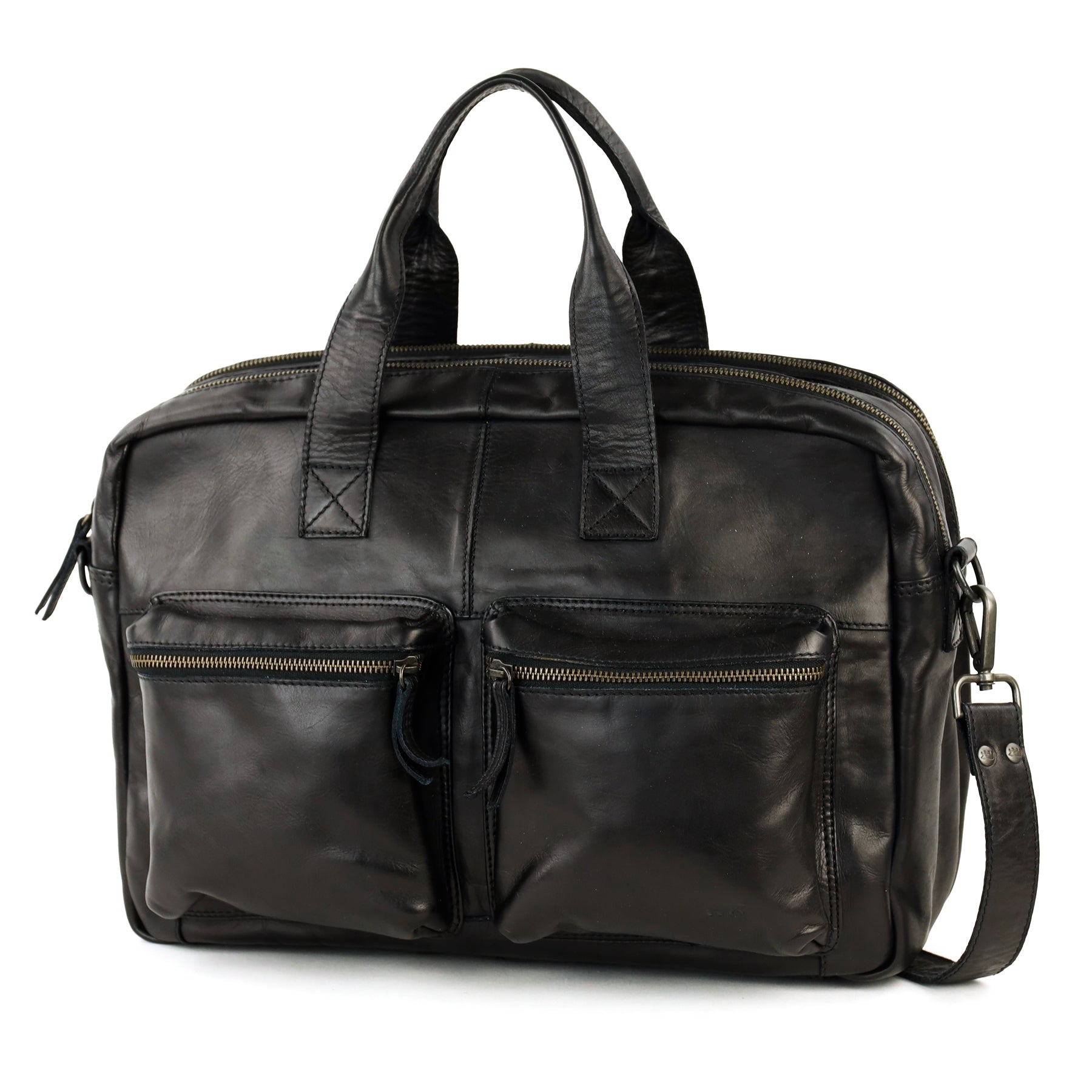 Weekender/laptoptas 15.6" 'Lou' zwart