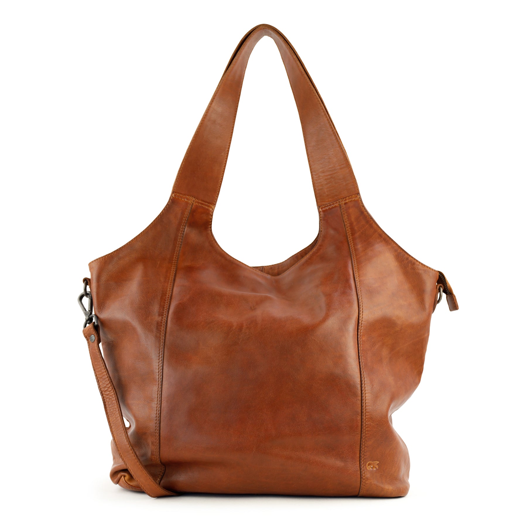Ruime shopper/buideltas 'Aurora' cognac