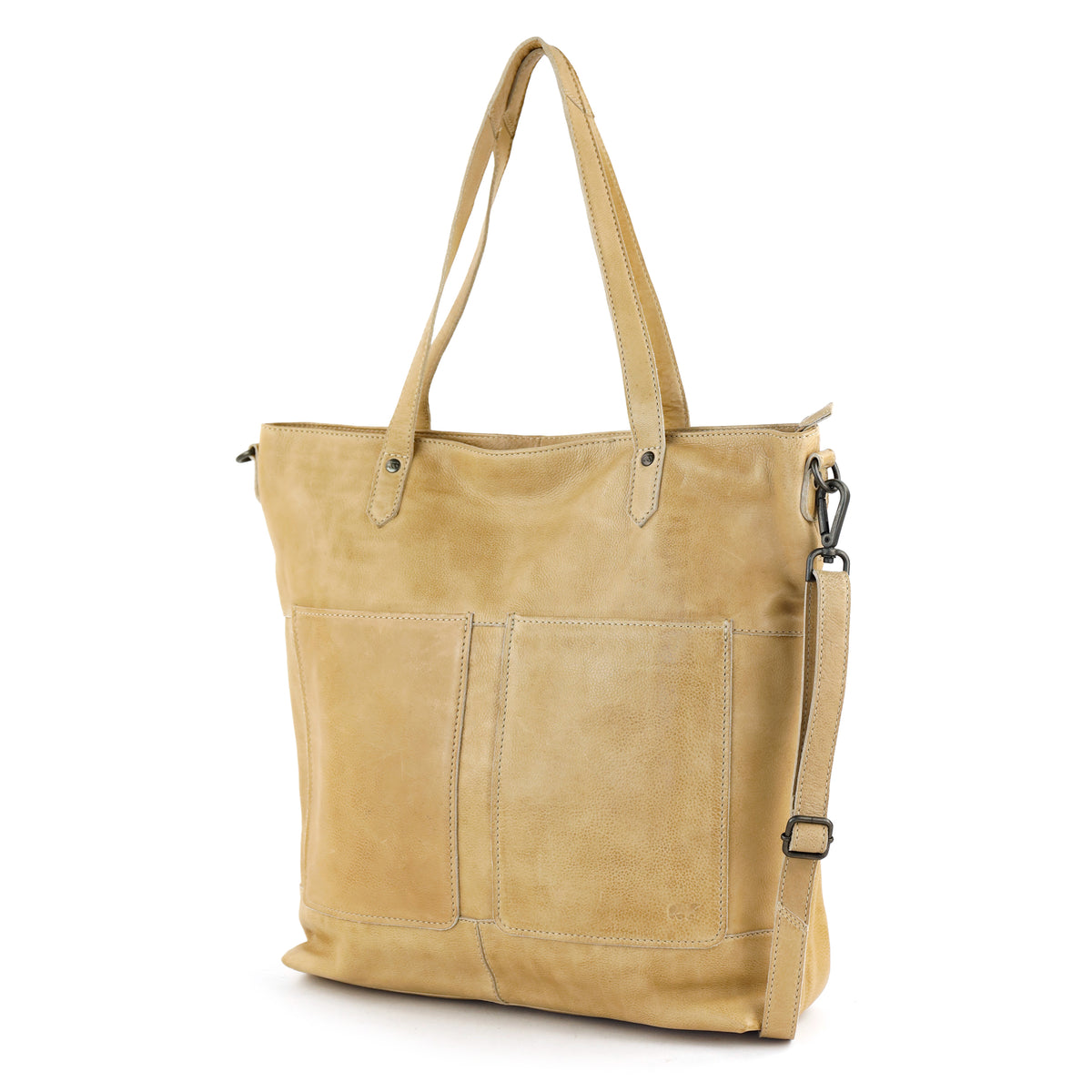Ruime shopper/schoudertas met laptopvak - 'Claire' beige
