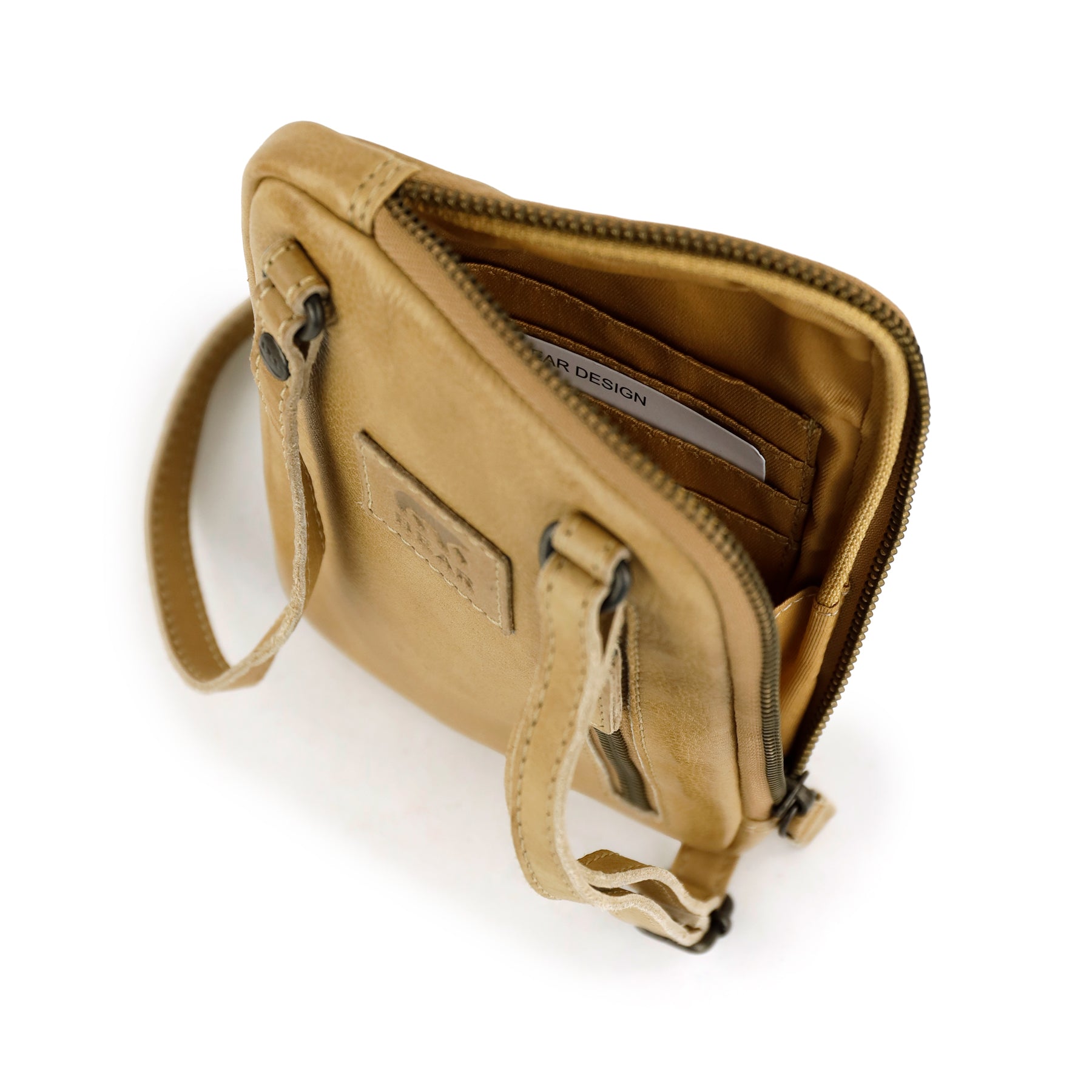 Telefoon-/schoudertasje 'Camille' beige