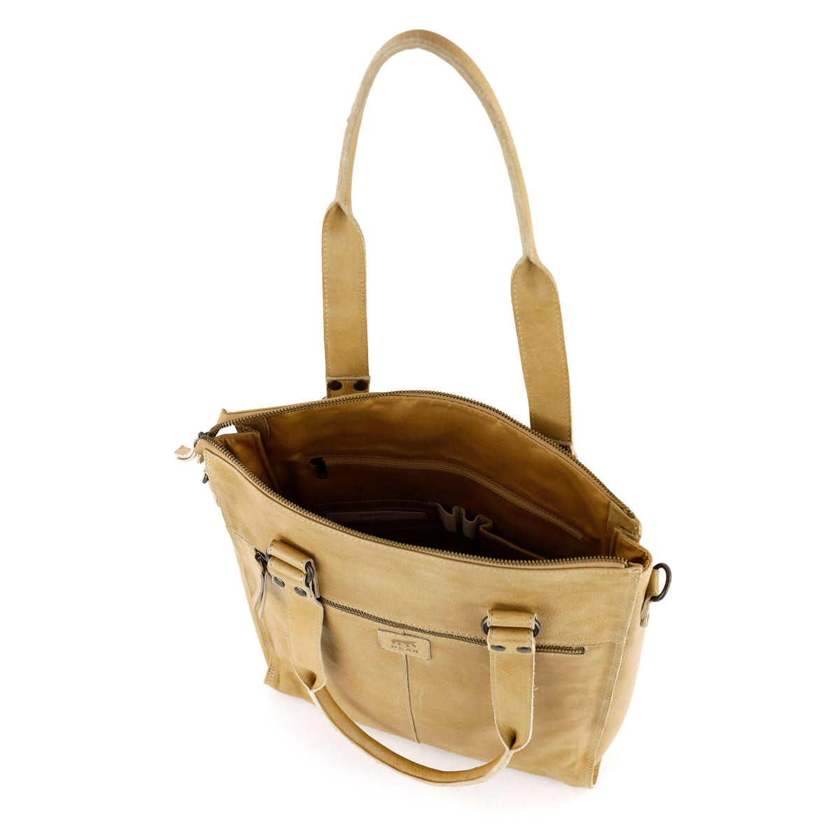 Handbag/Shoulder Bag with Laptop Compartment – ‘Freya’ Cognac