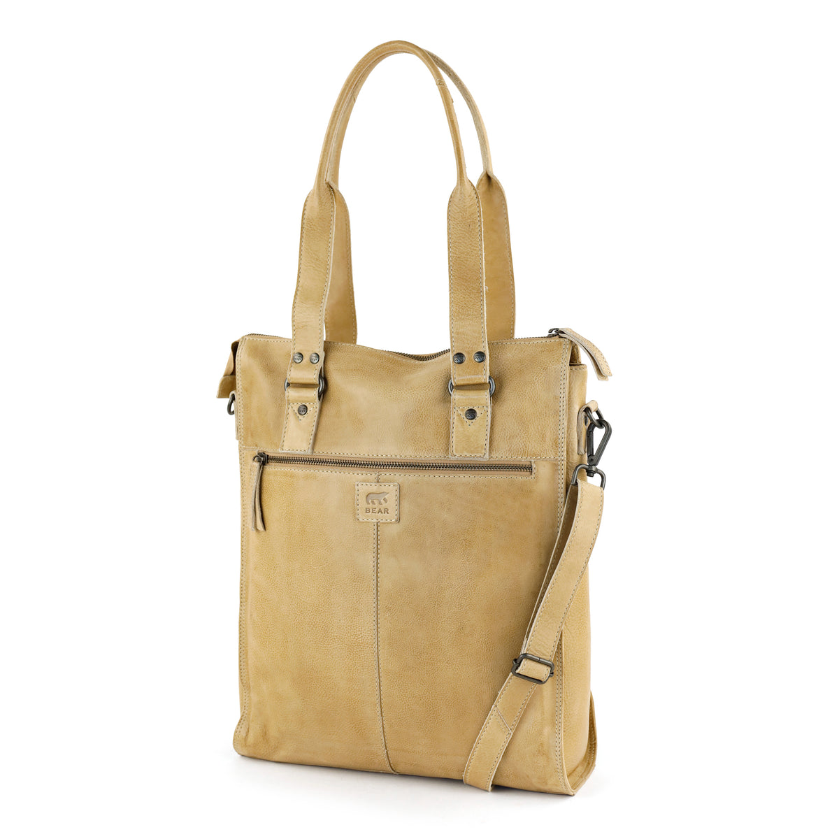 Handbag/Shoulder Bag with Laptop Compartment – ‘Freya’ Cognac