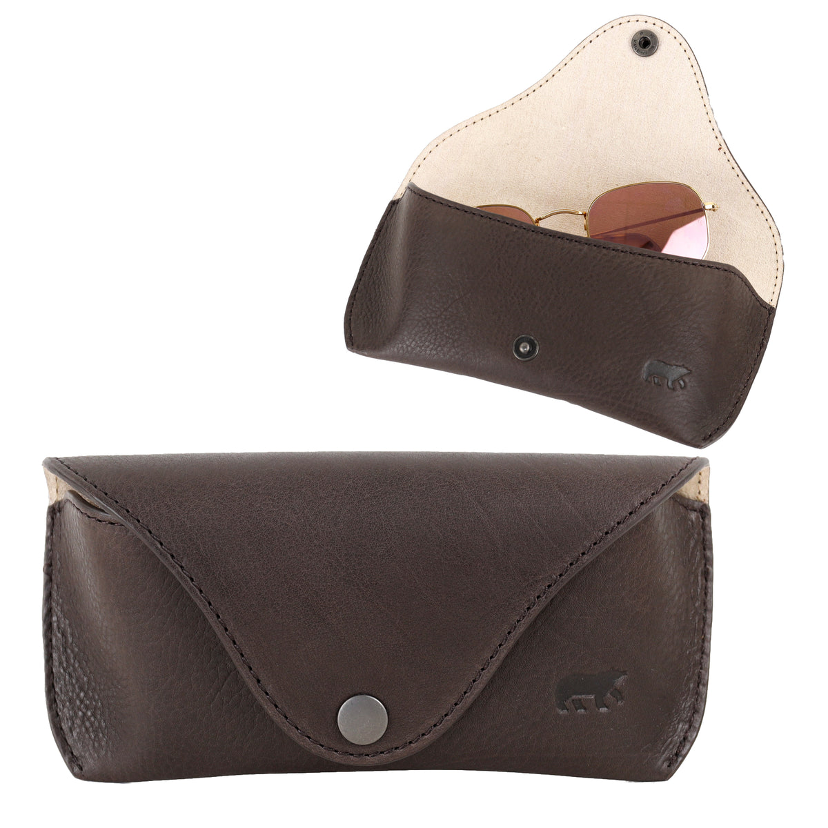 Luxe brillenkoker 'Nikki' chocolate