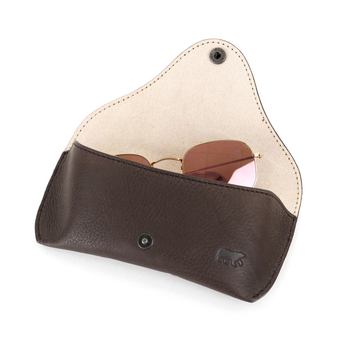 Luxe brillenkoker 'Nikki' chocolate