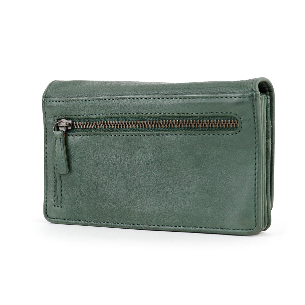 Overslag portemonnee 'Emma' forest green