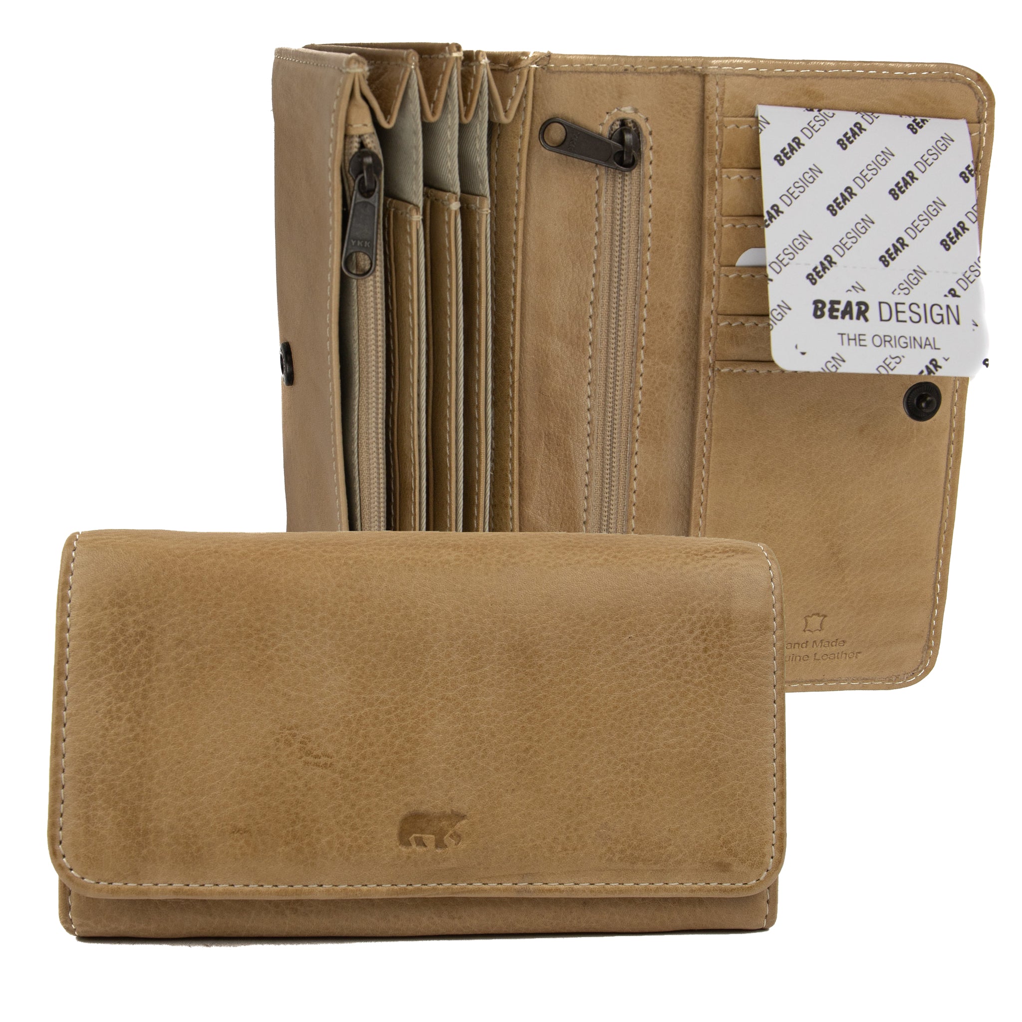 Flap wallet 'Noor' beige