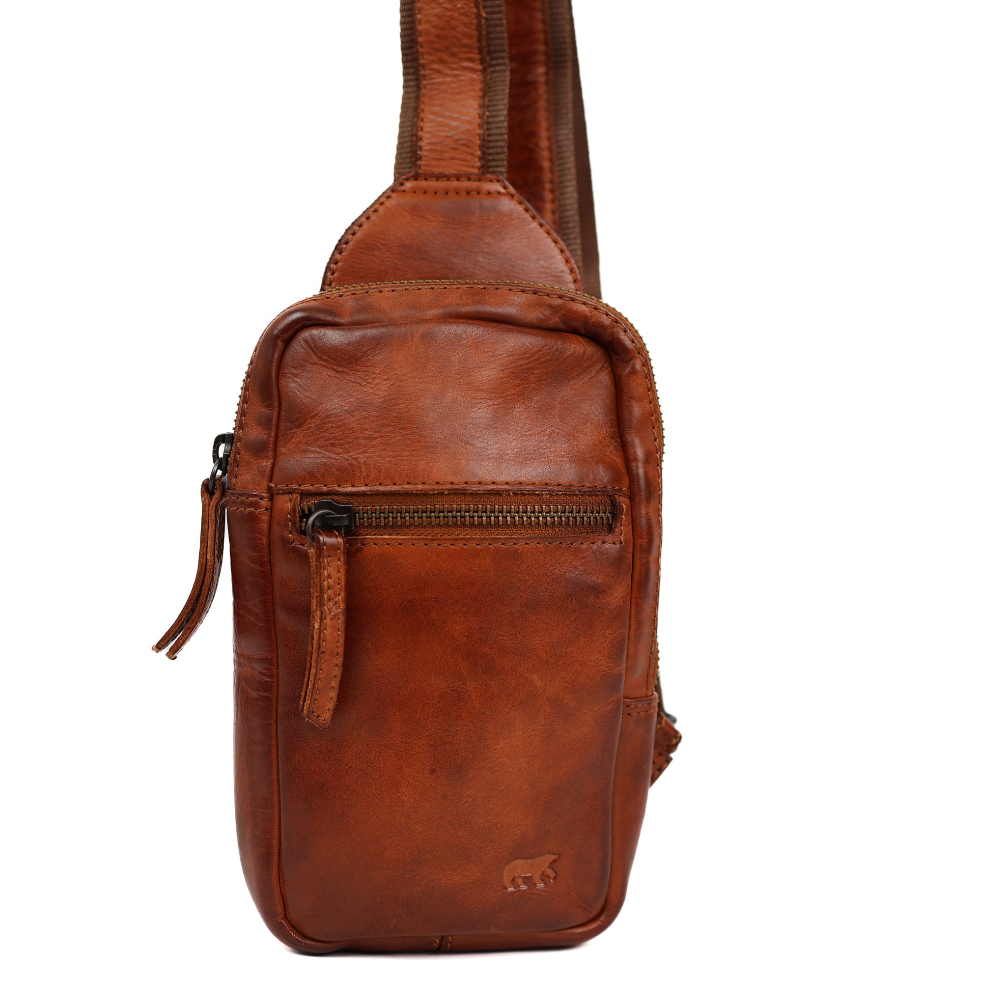 Small crossbody bag 'Nikki' cognac