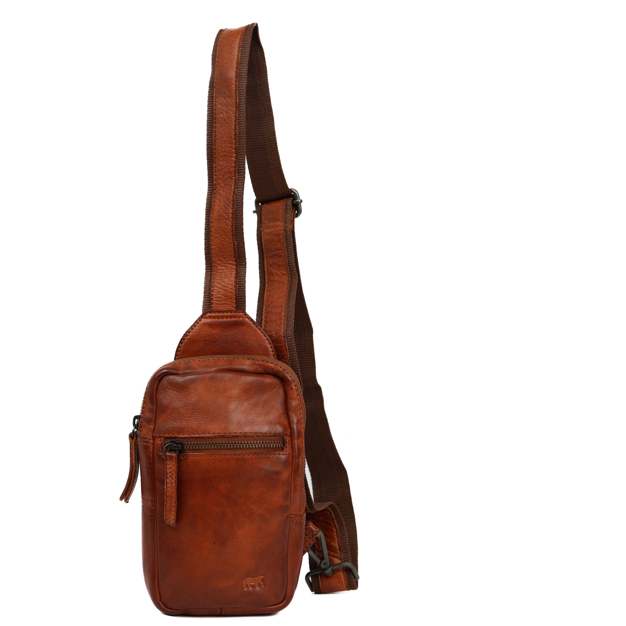 Klein crossbody tasje 'Nikki' cognac