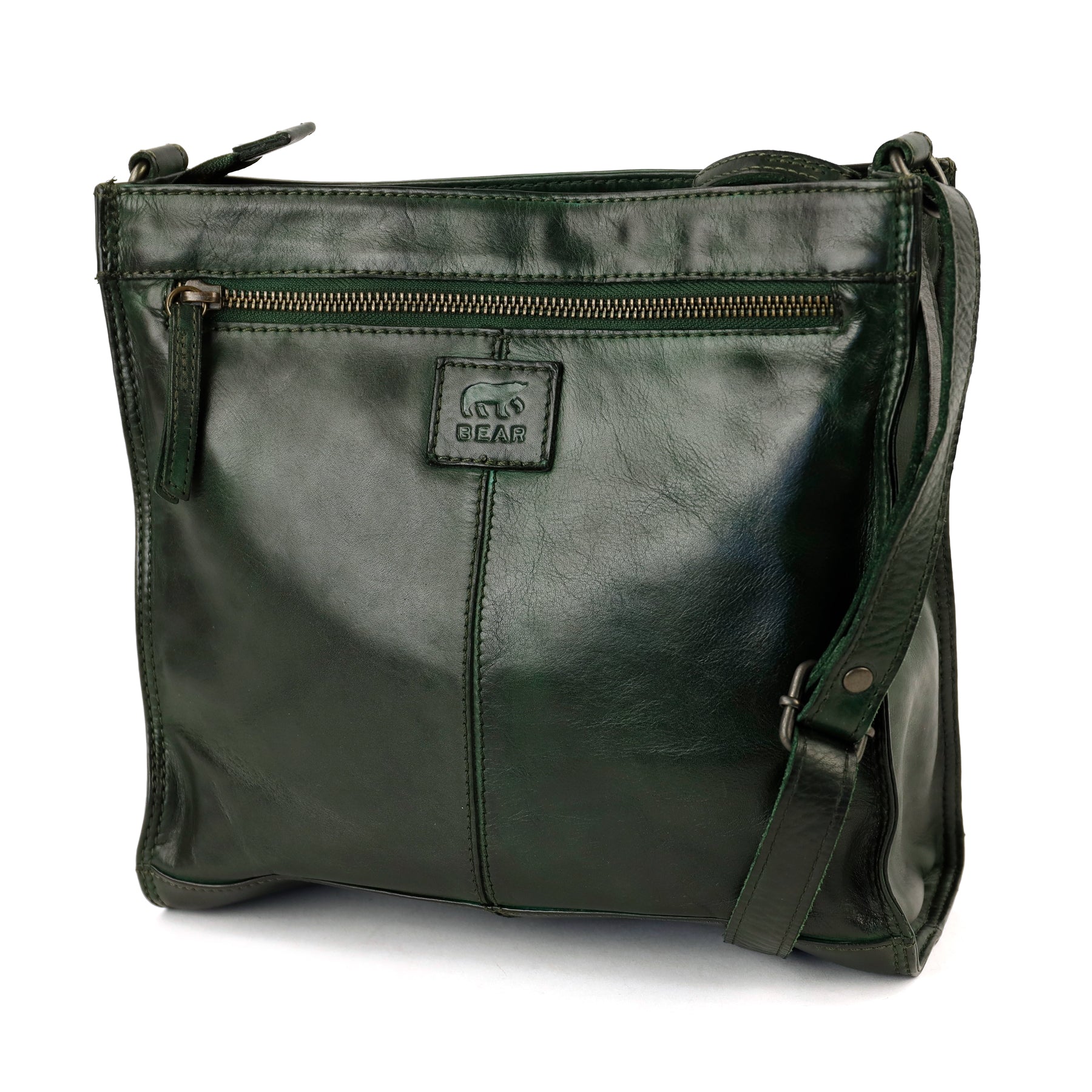 Ruime schoudertas 'Marisa' groen