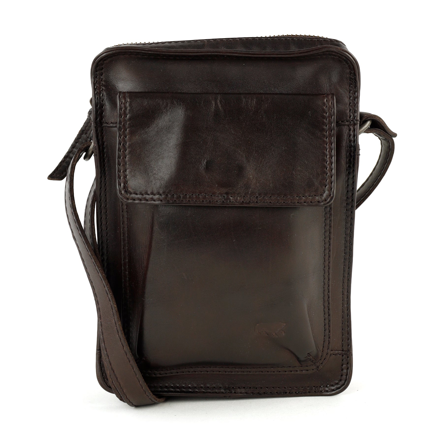 Shoulder bag 'Carmen' dark brown