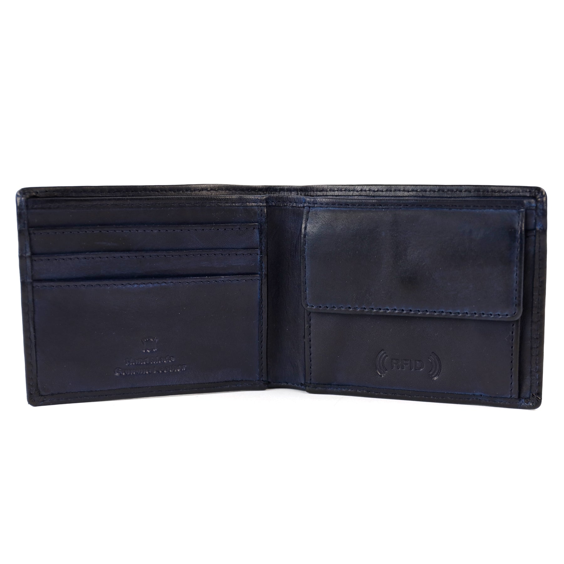 Heren portemonnee/billfold 'Fabian' donkerblauw