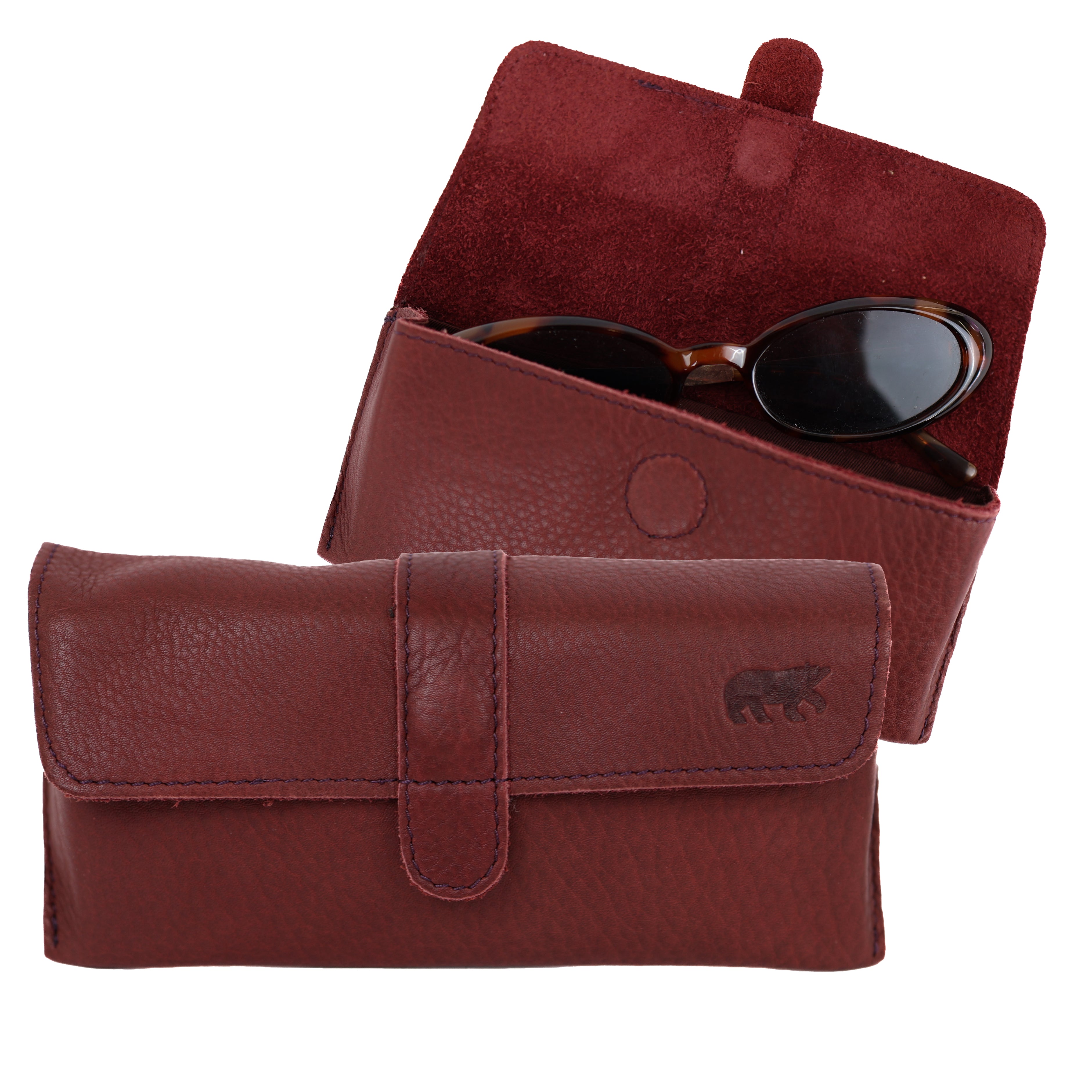 Glasses case 'Weta' burgundy