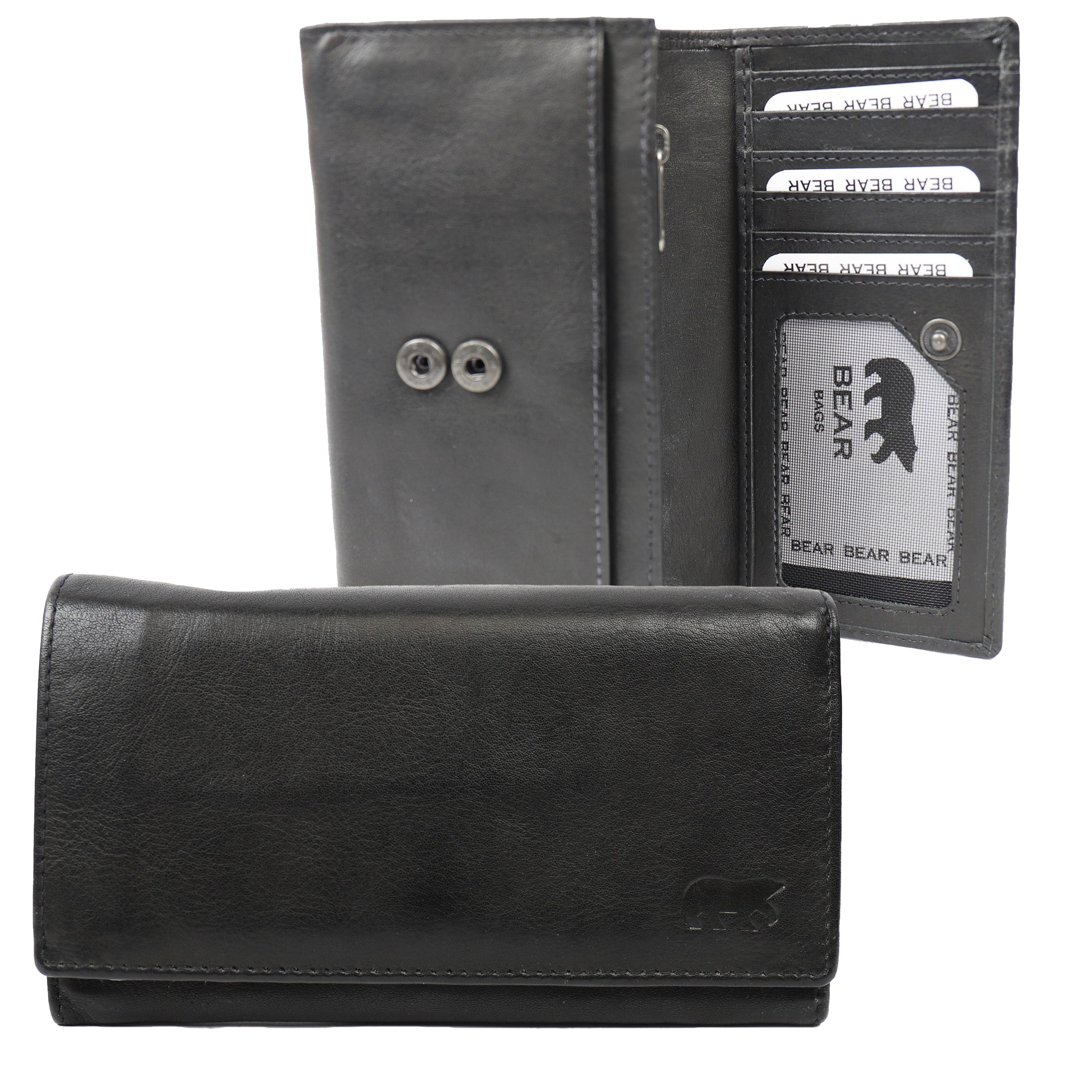 Wrap wallet 'Sweety' XL black - CP 6041