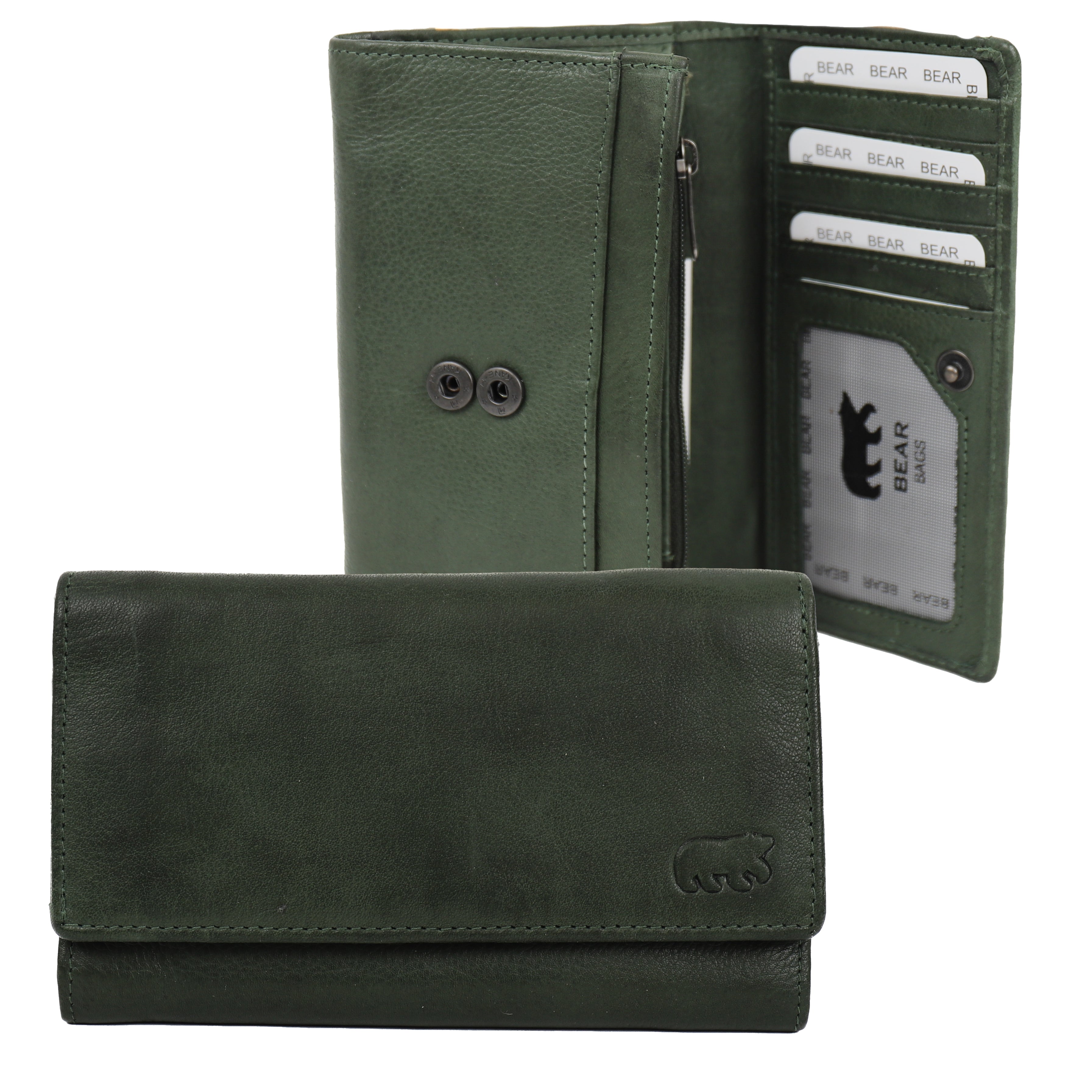 Wrap wallet 'Sweety' XL green - CP 6041