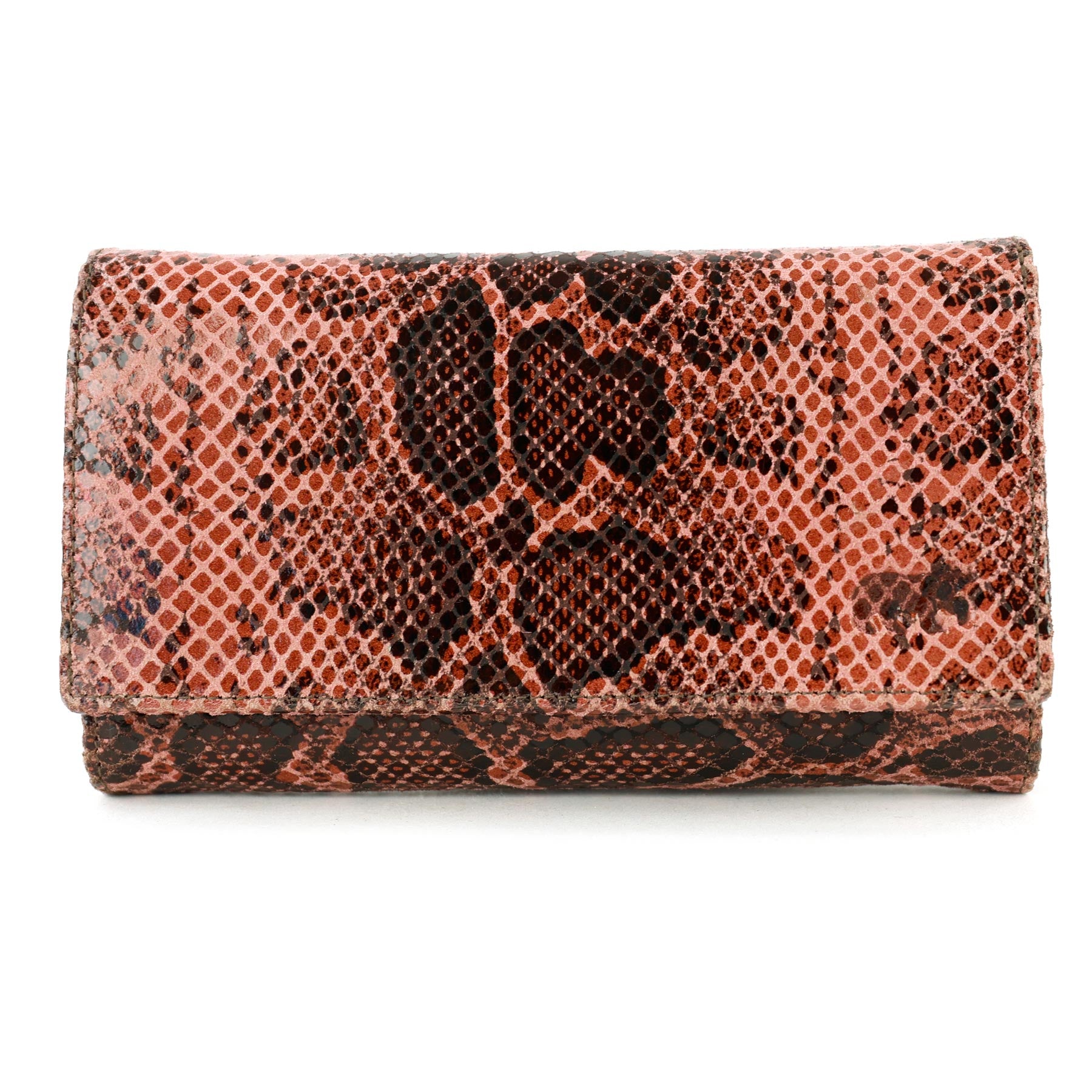 Overslag portemonnee 'Sweety' XL snake pink