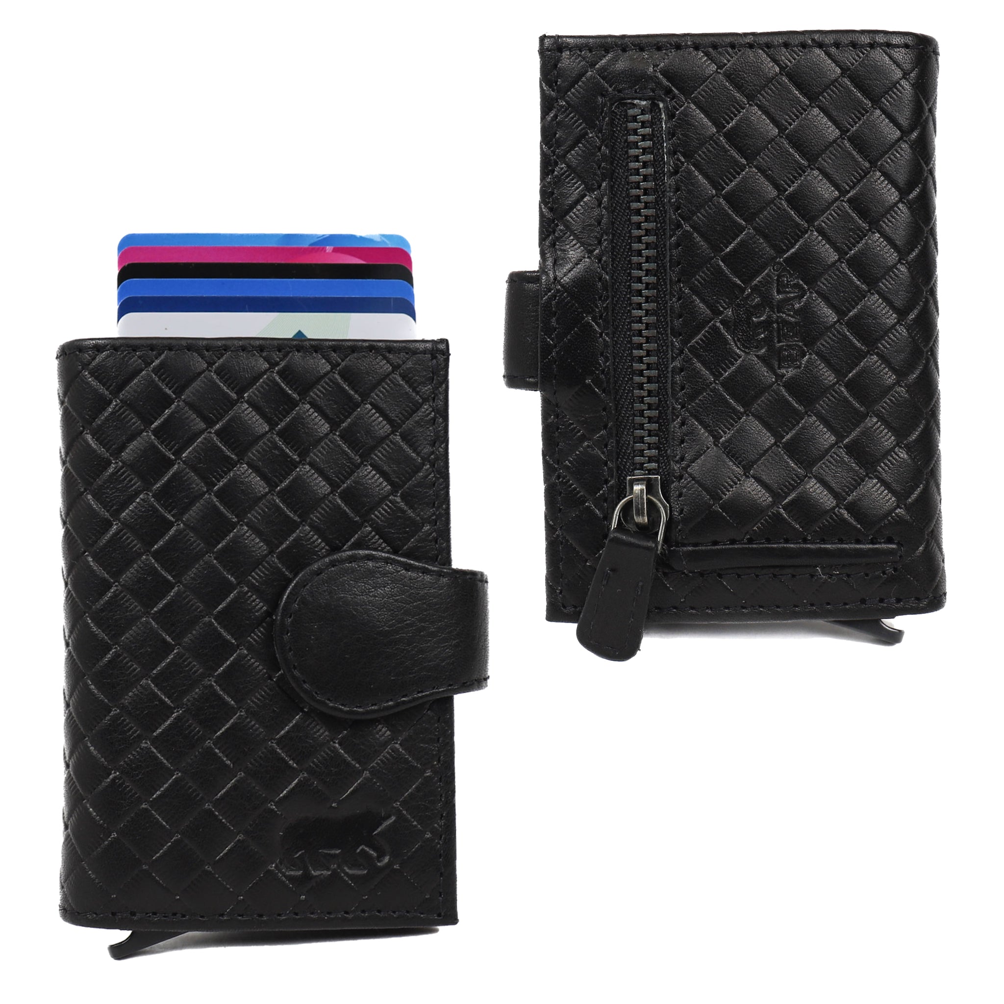 Woven card holder 'Elsie' black