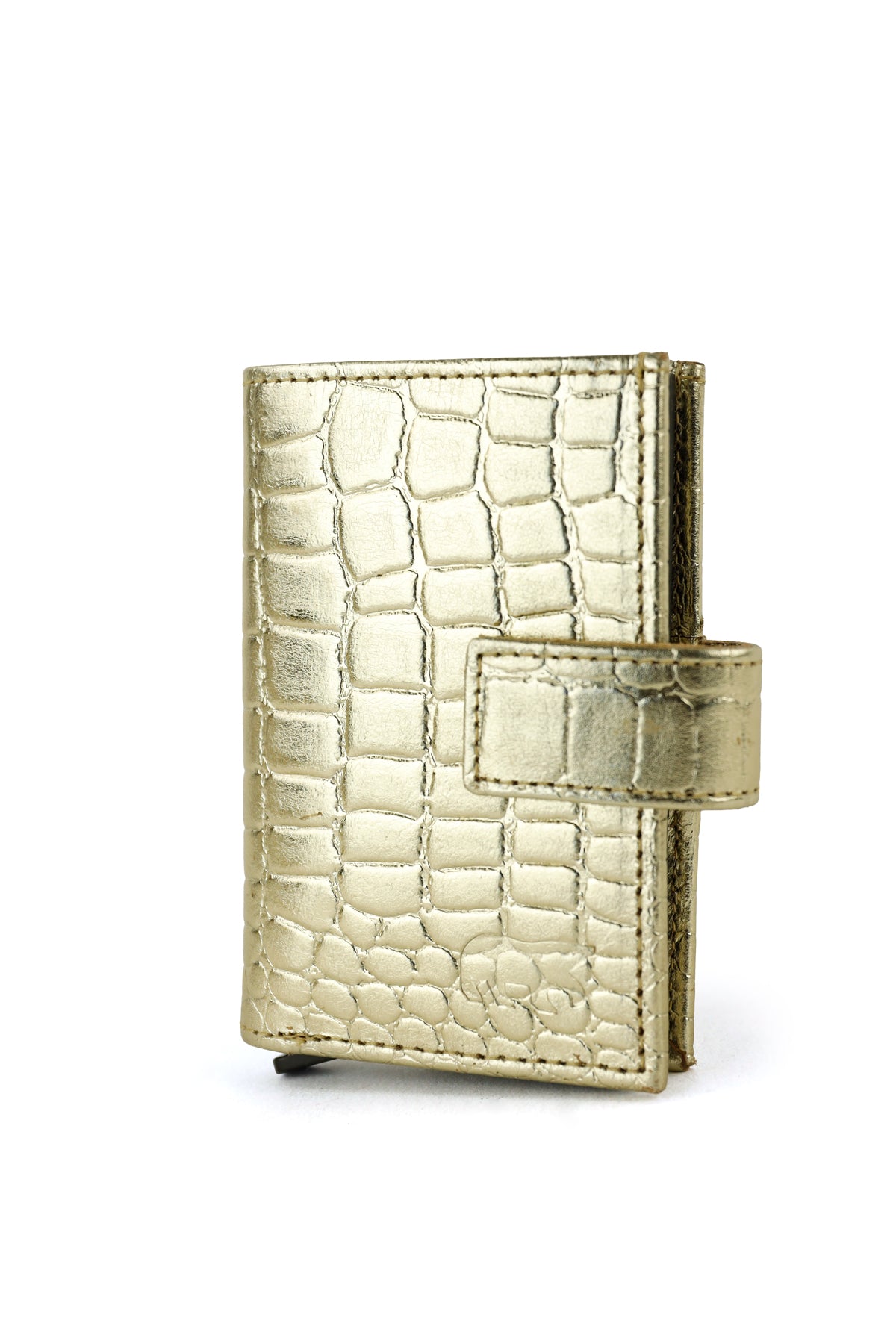Card holder 'Elsie' croco champagne